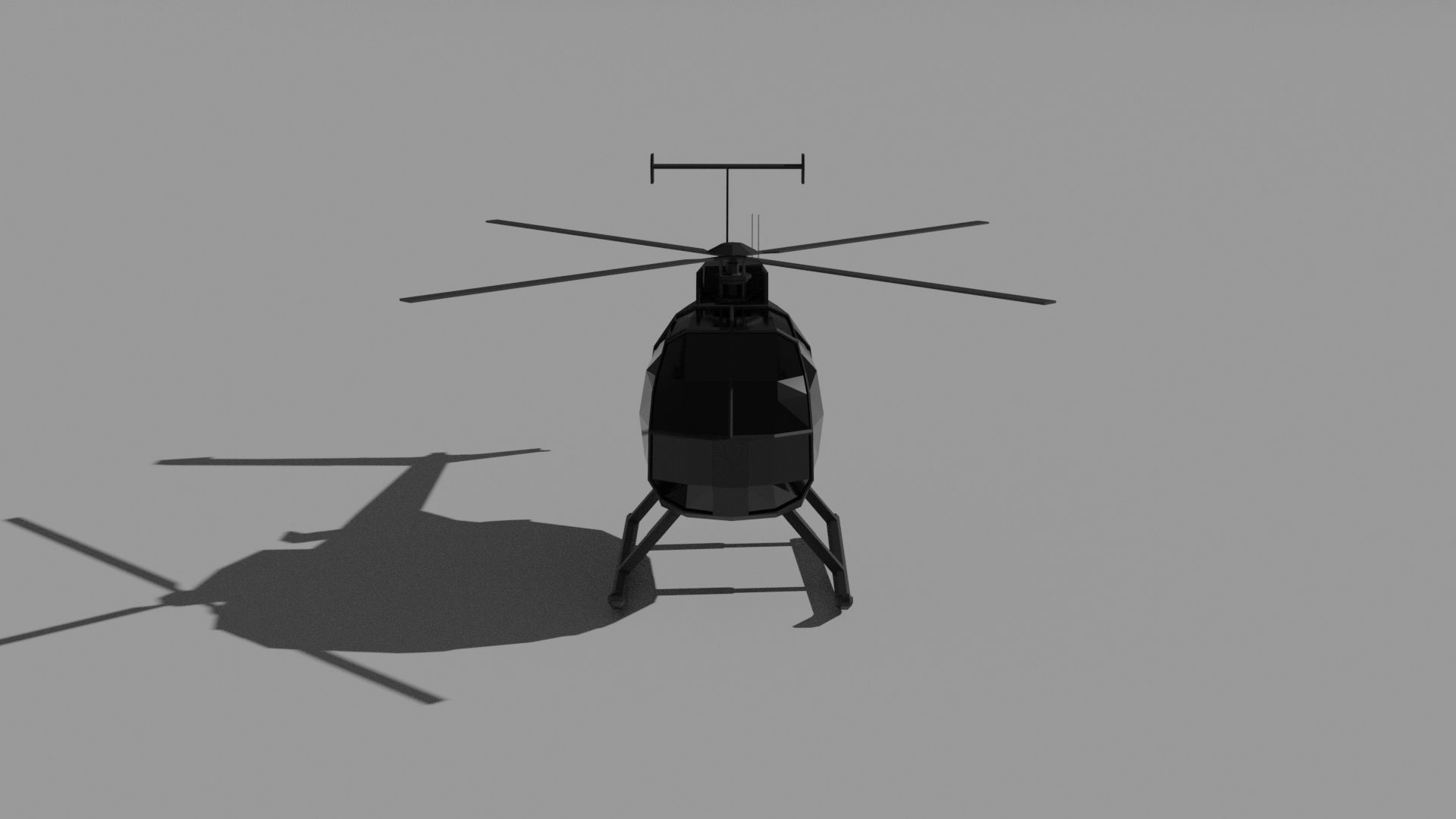 AH-6 Little Egg Low-poly 3D model_4