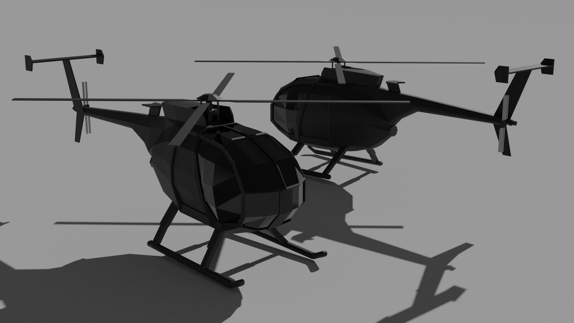 AH-6 Little Egg Low-poly 3D model_6