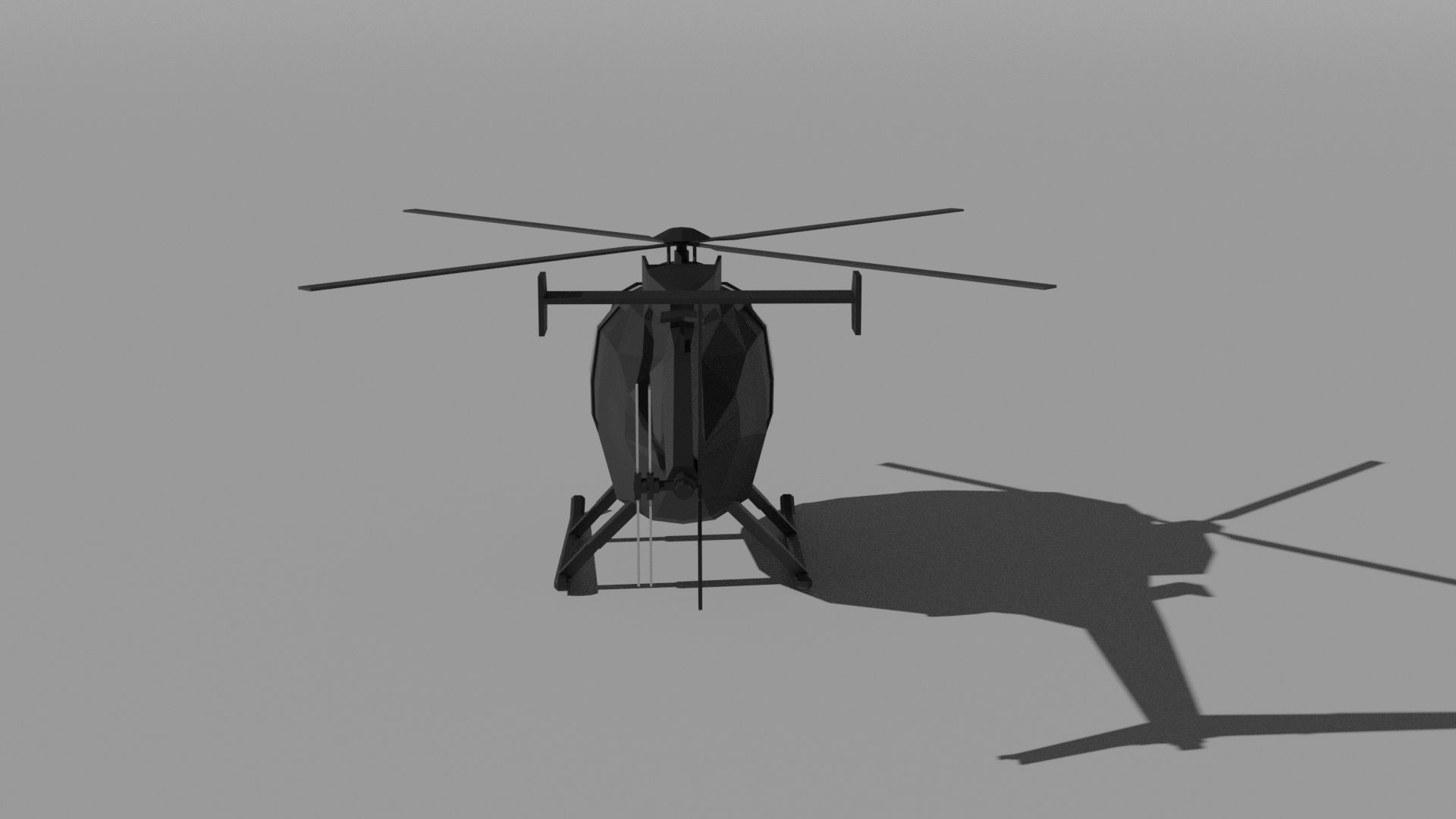 AH-6 Little Egg Low-poly 3D model_3