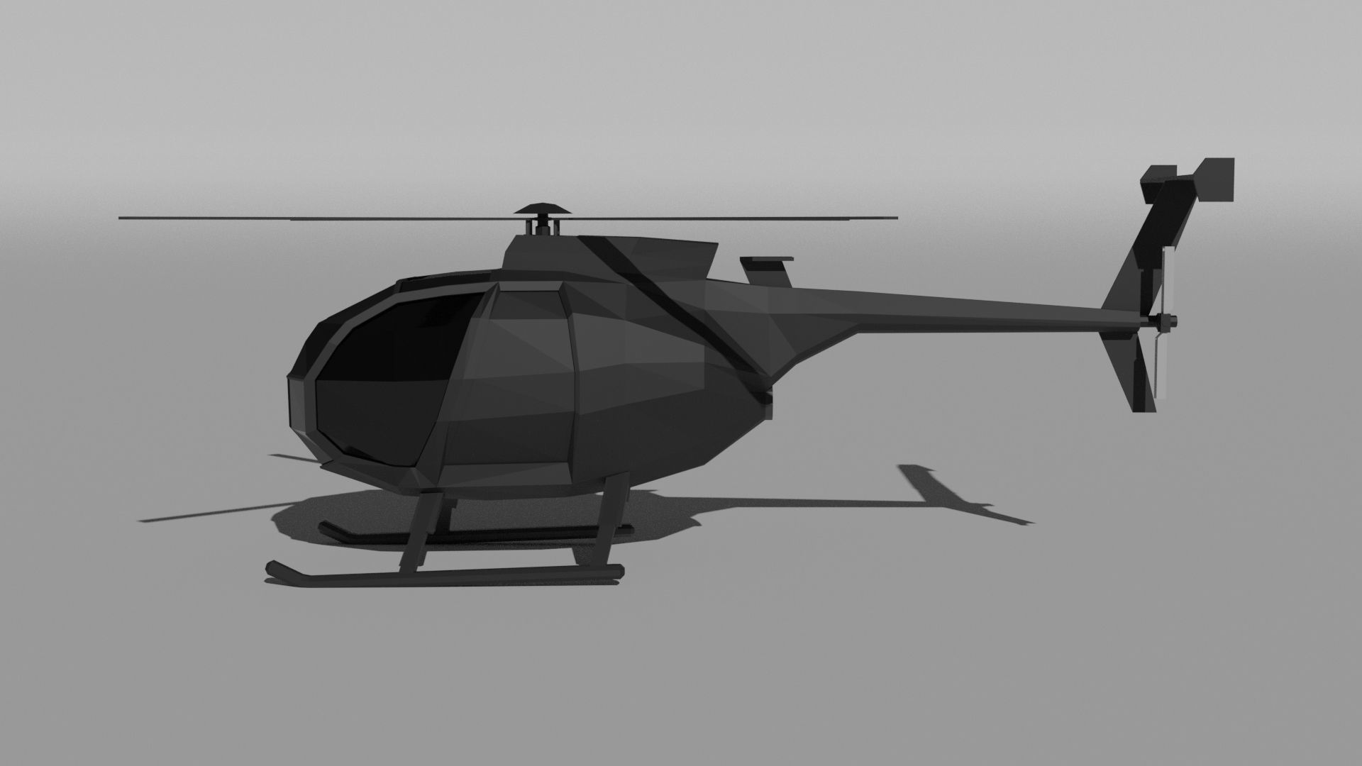 AH-6 Little Egg Low-poly 3D model_2