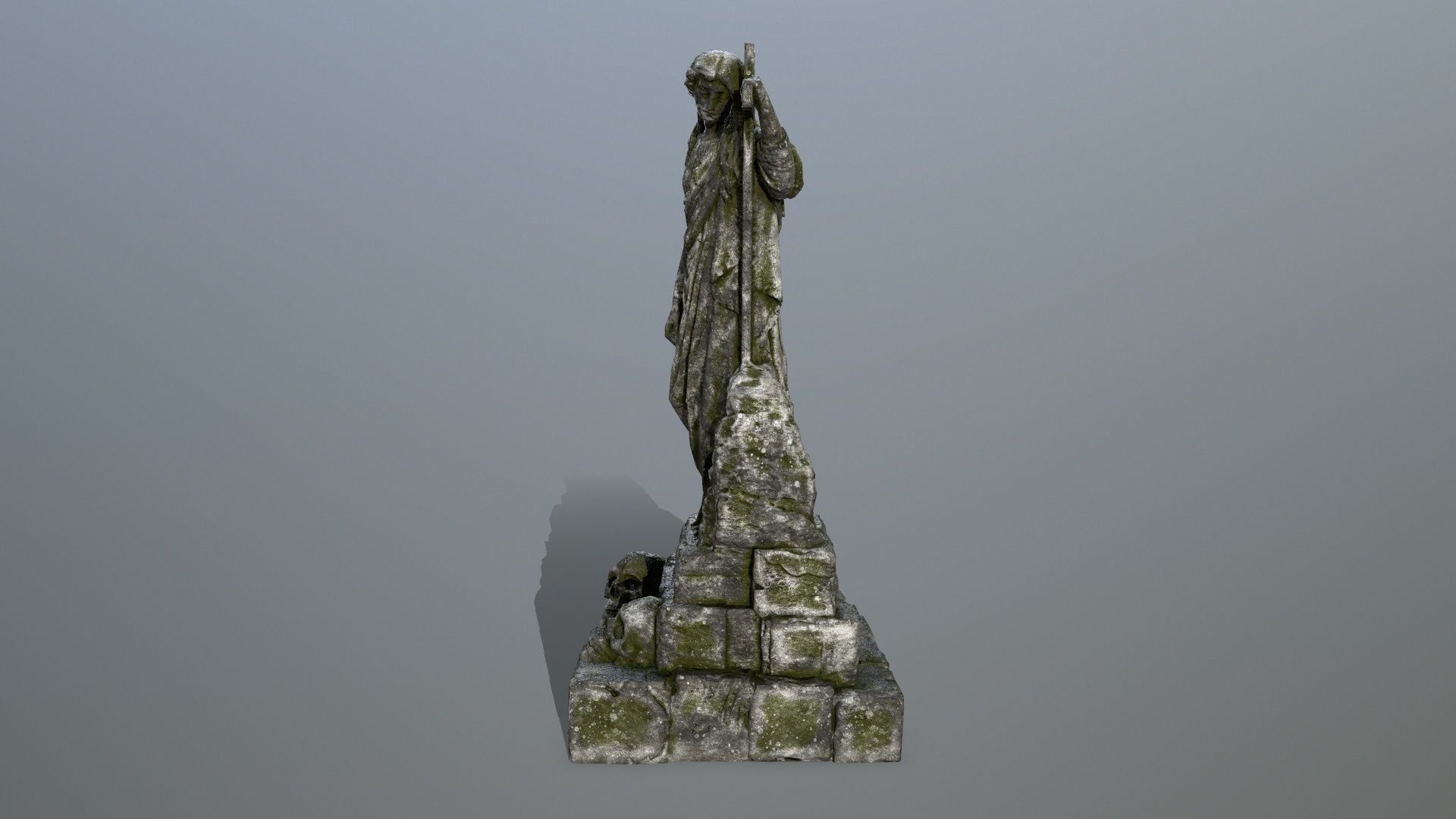 statue 5 Low-poly 3D model_7