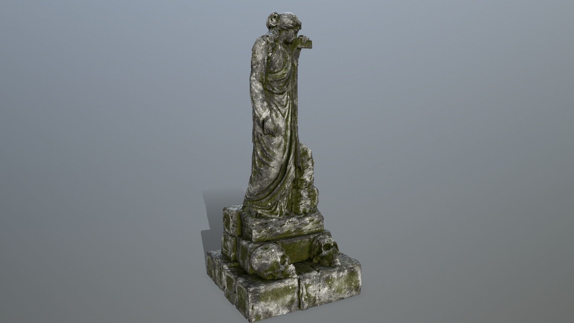 statue 5 Low-poly 3D model_2