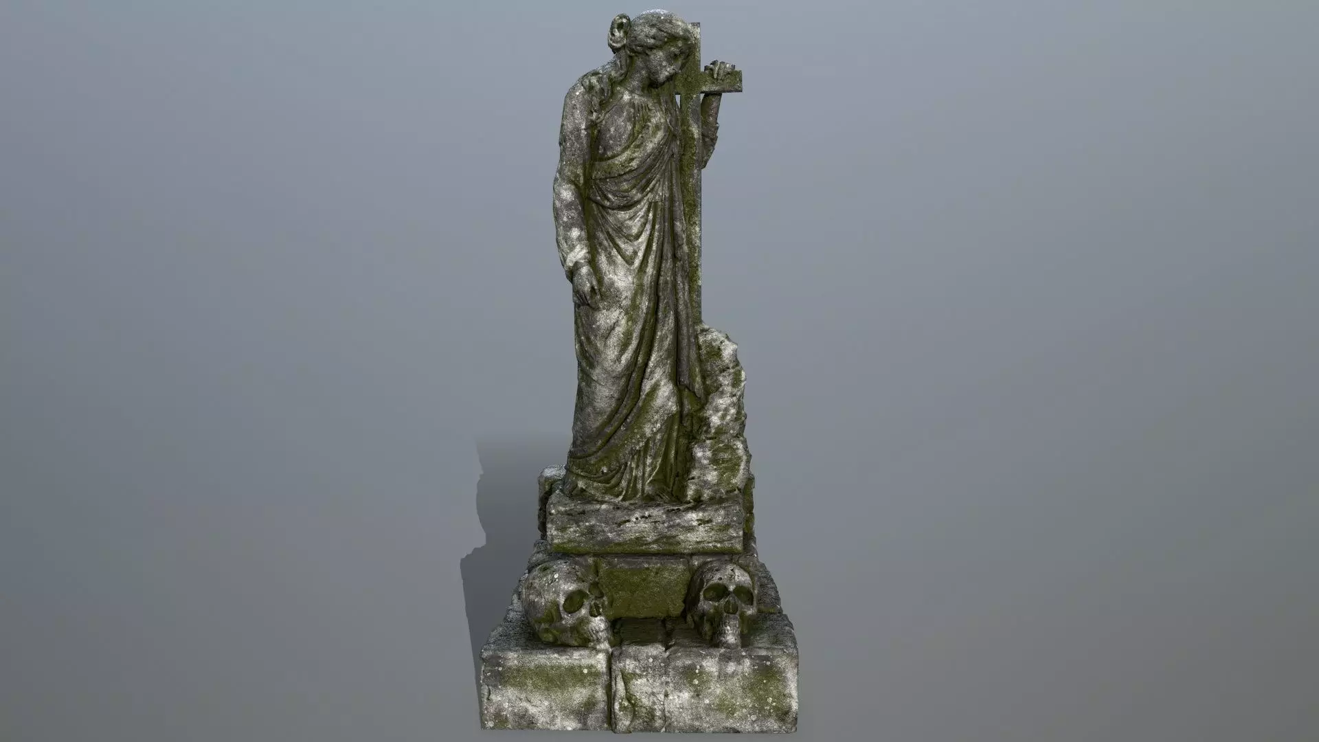 statue 5 Low-poly 3D model_1