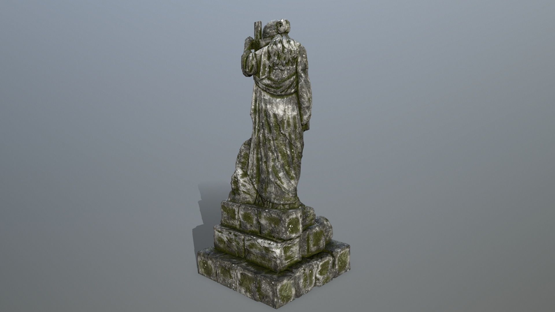 statue 5 Low-poly 3D model_4