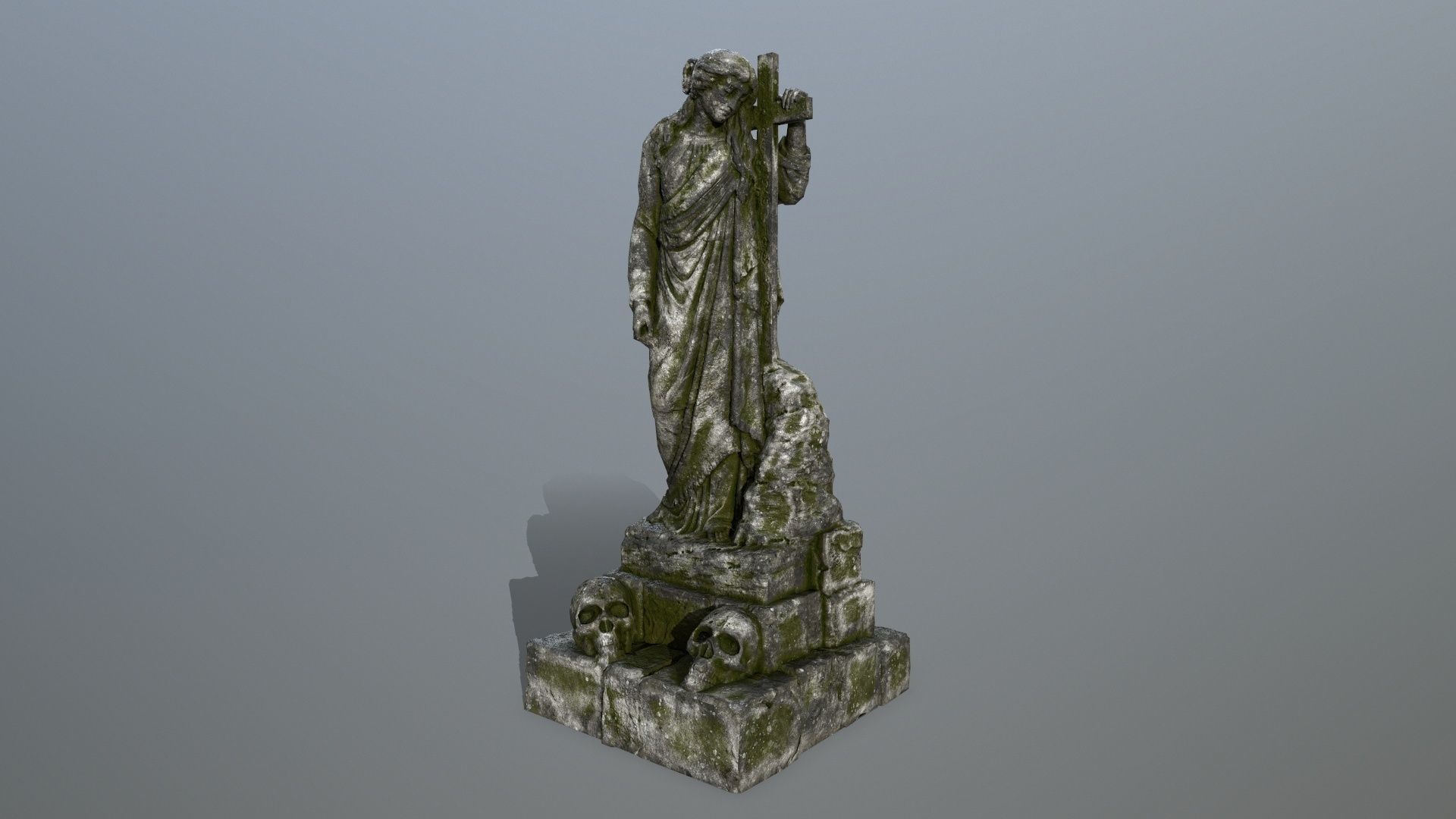 statue 5 Low-poly 3D model_8