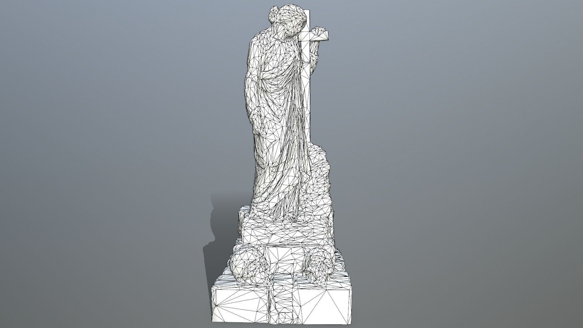 statue 5 Low-poly 3D model_15