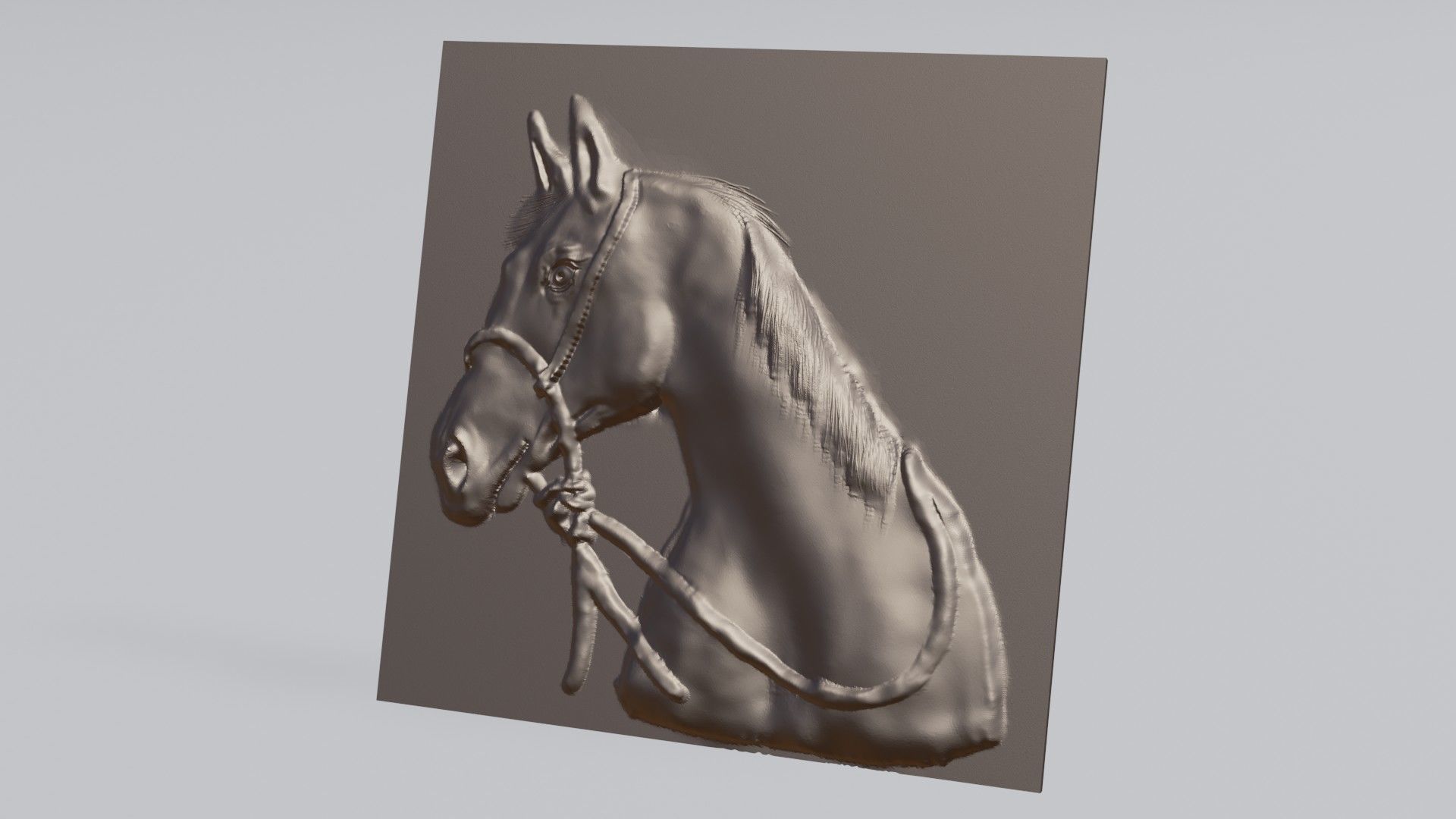 Horse portrait  3D print model_4