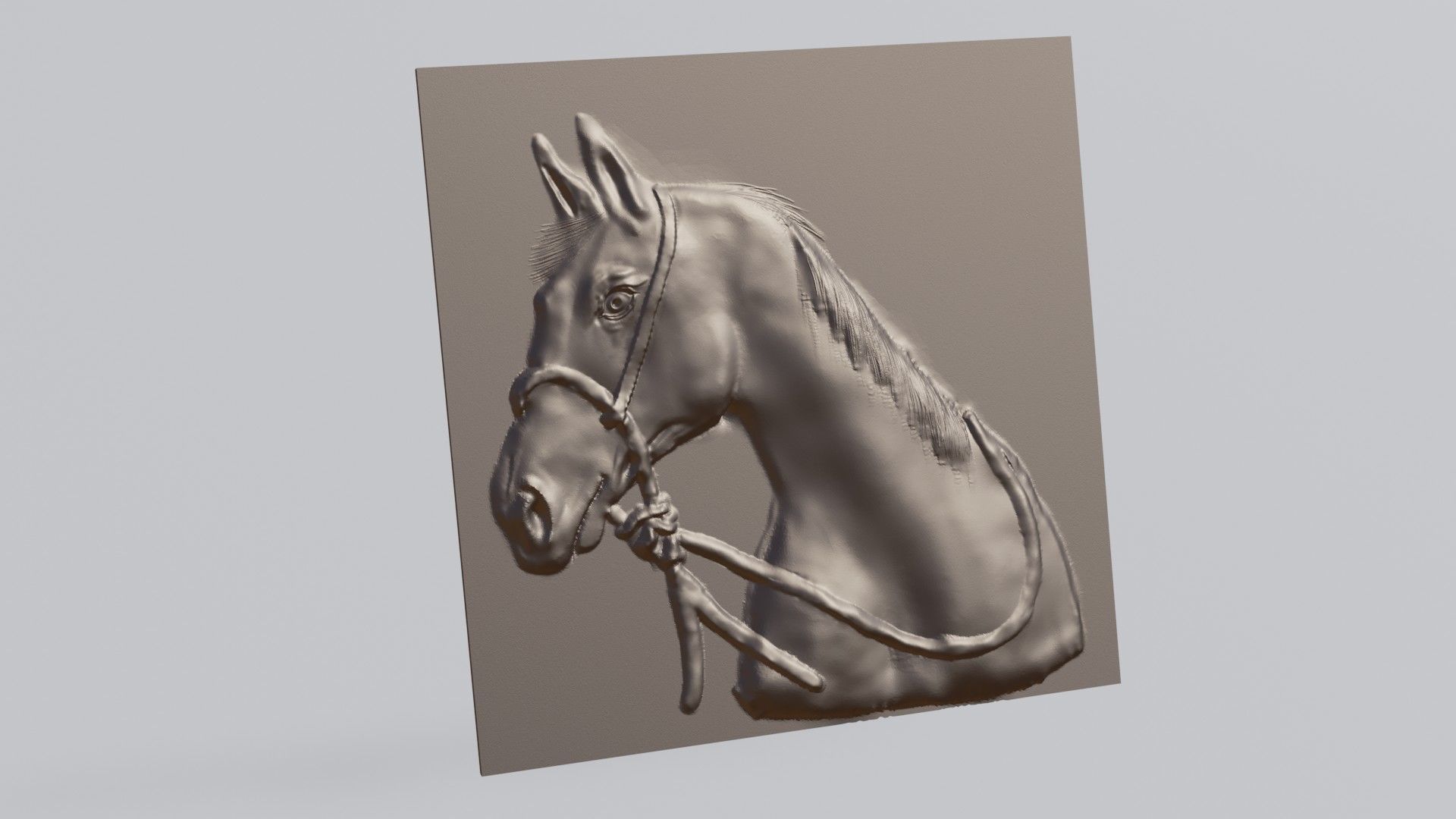 Horse portrait  3D print model_2