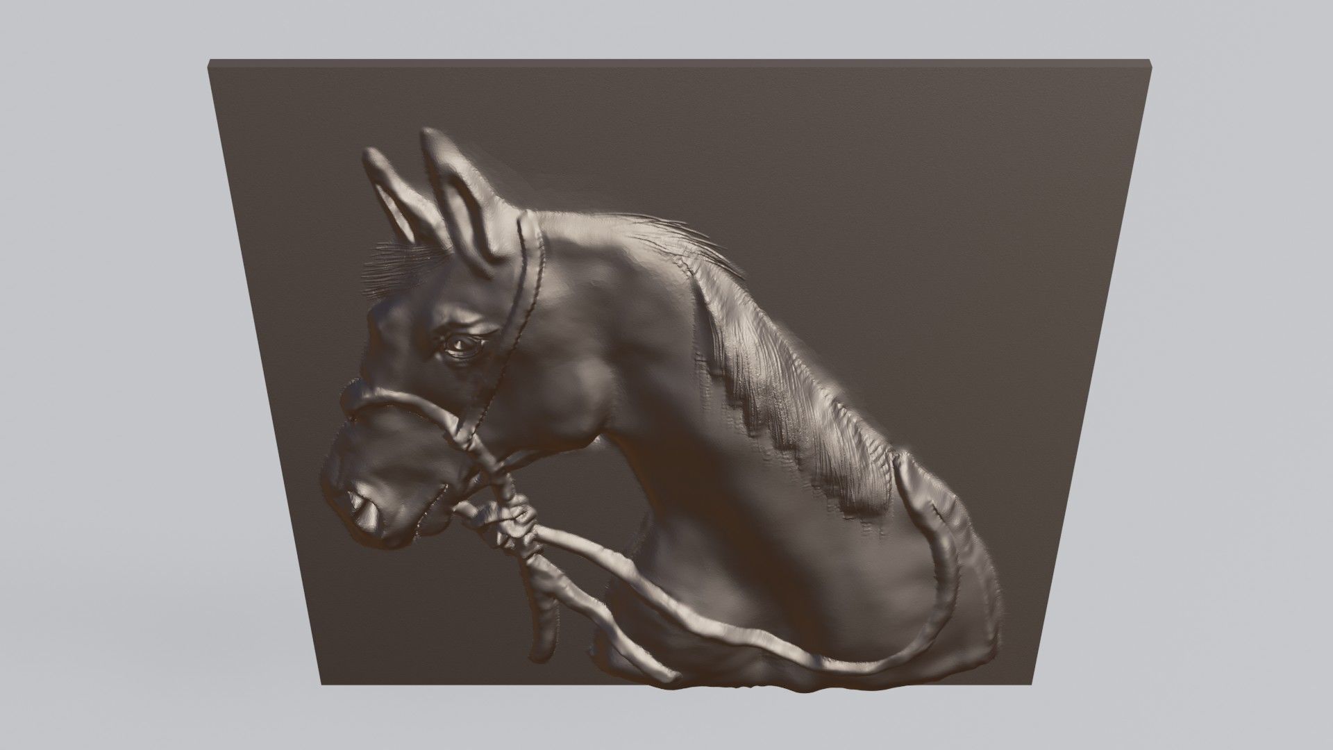 Horse portrait  3D print model_6