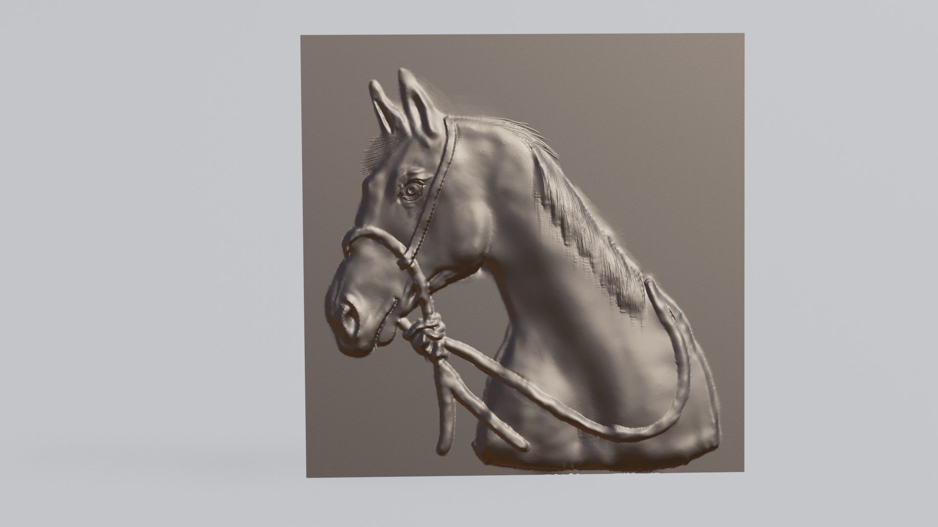 Horse portrait  3D print model_3