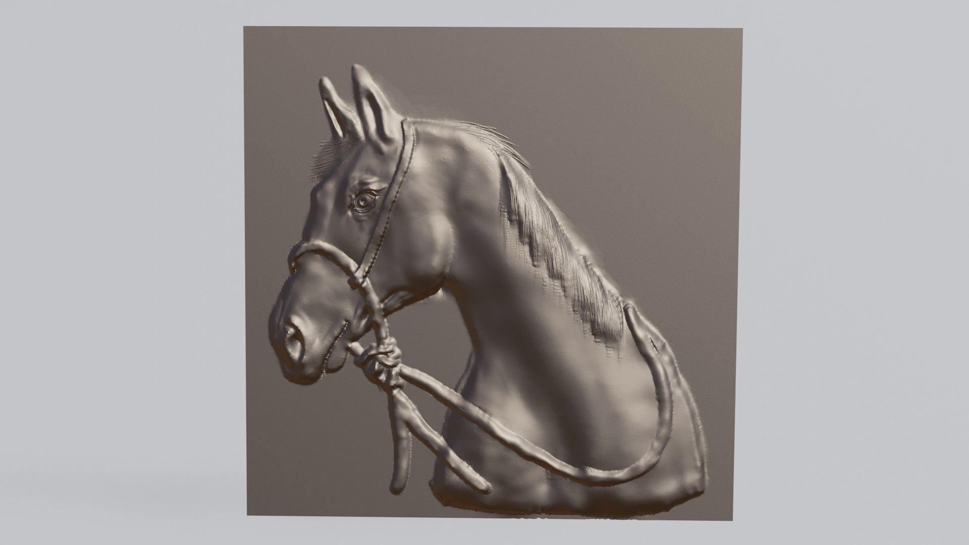Horse portrait  3D print model_1