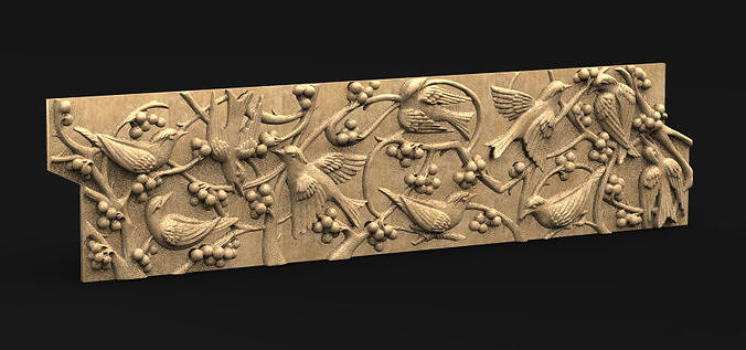 Decorative Panel Birds   3D model 3D print model