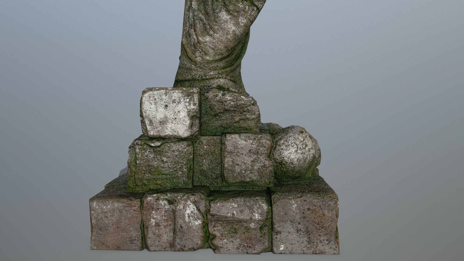 statue 5 Low-poly 3D model_9