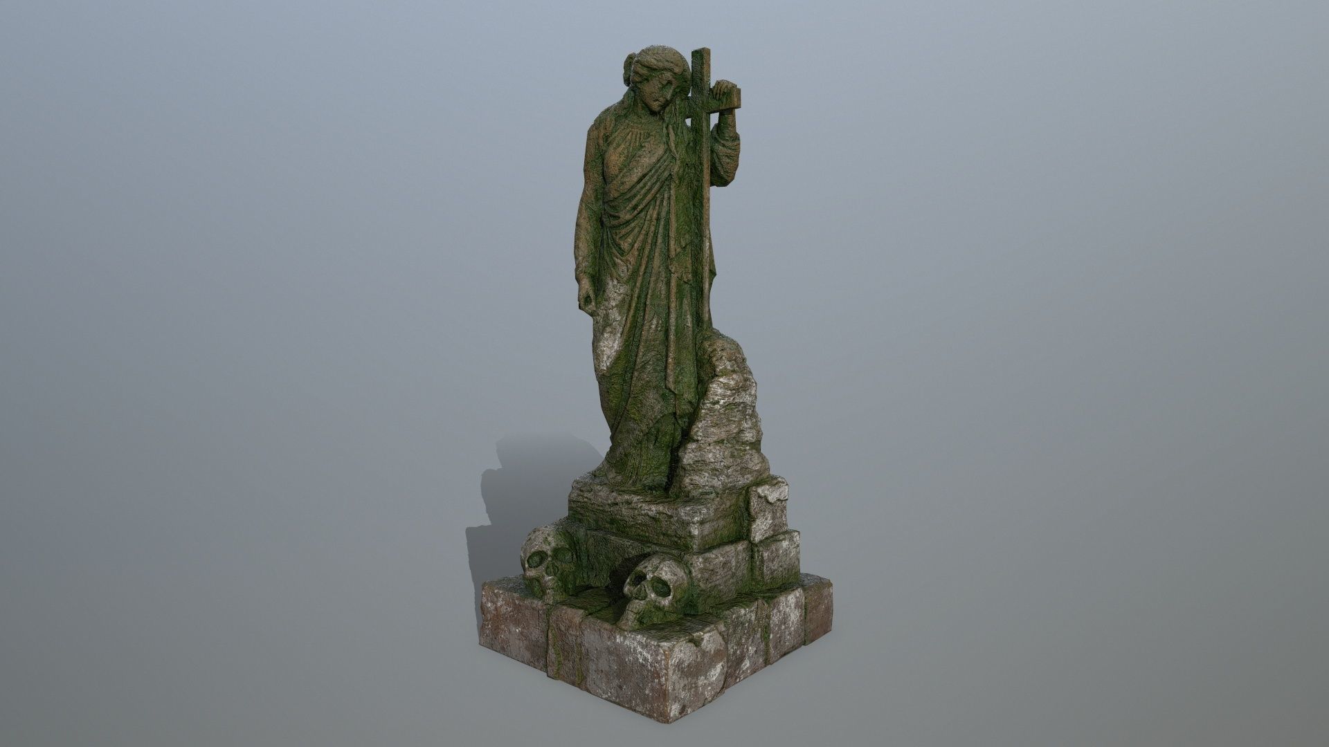 statue 5 Low-poly 3D model_7