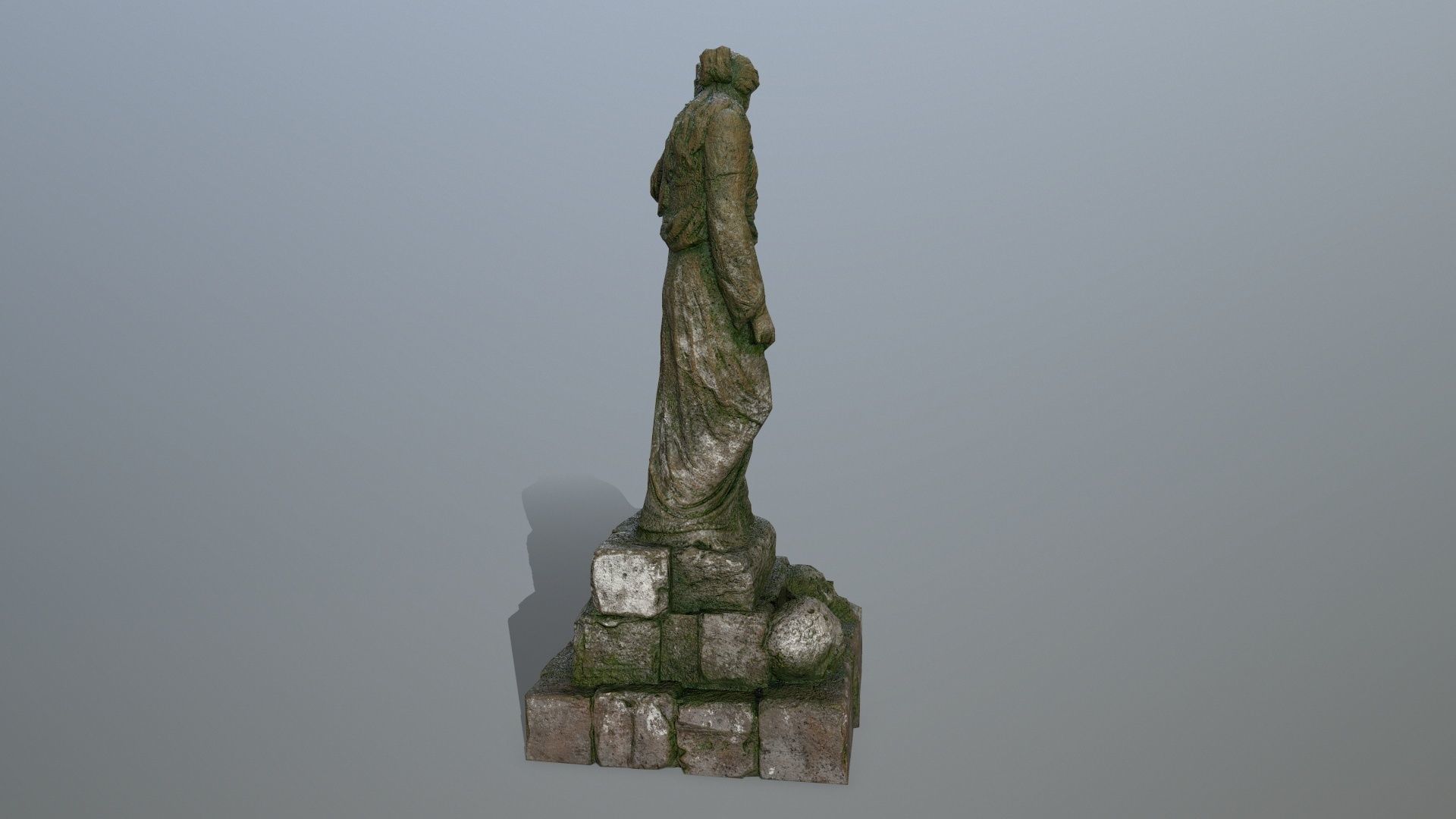 statue 5 Low-poly 3D model_2