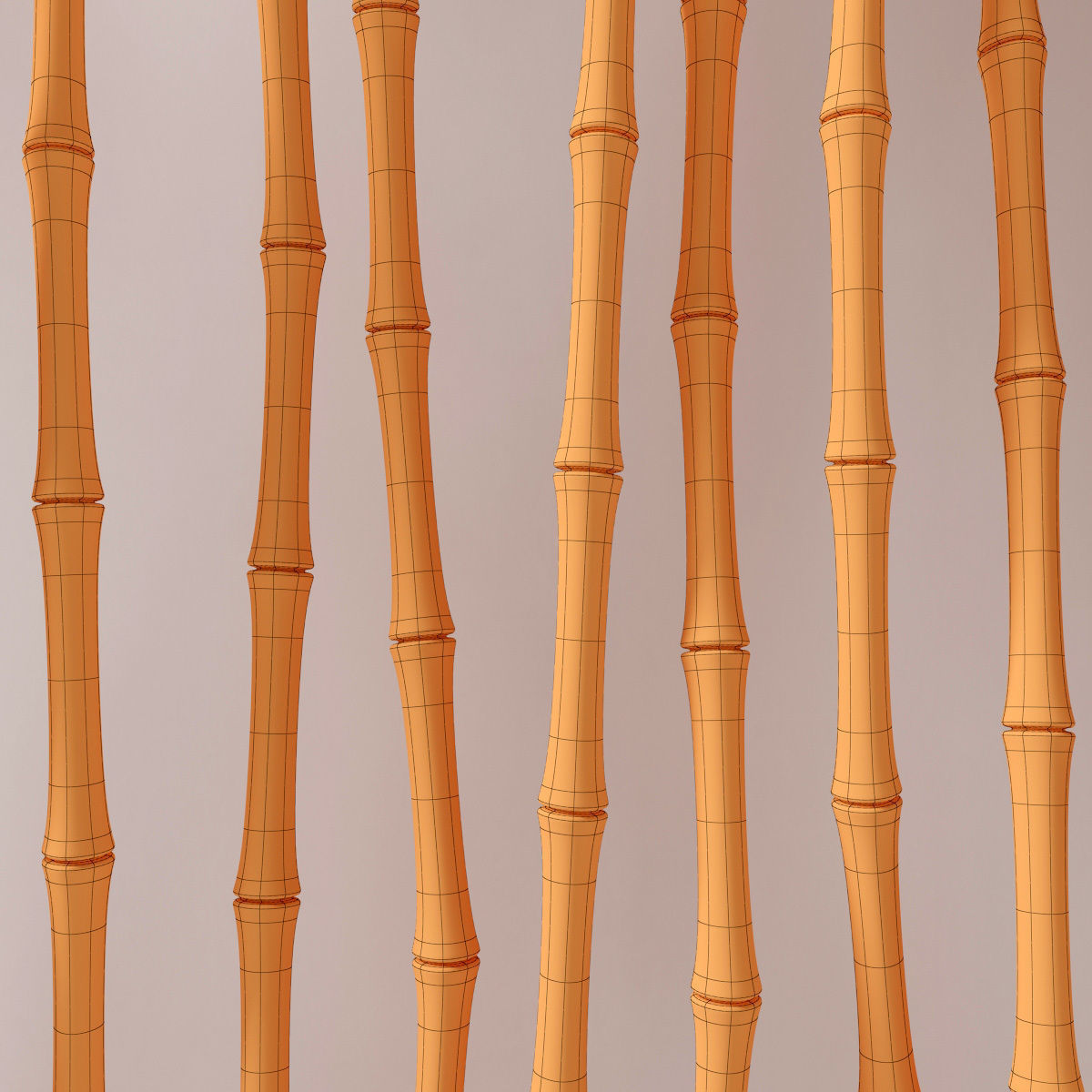 Bamboo thin branch decor n1 3D model_9