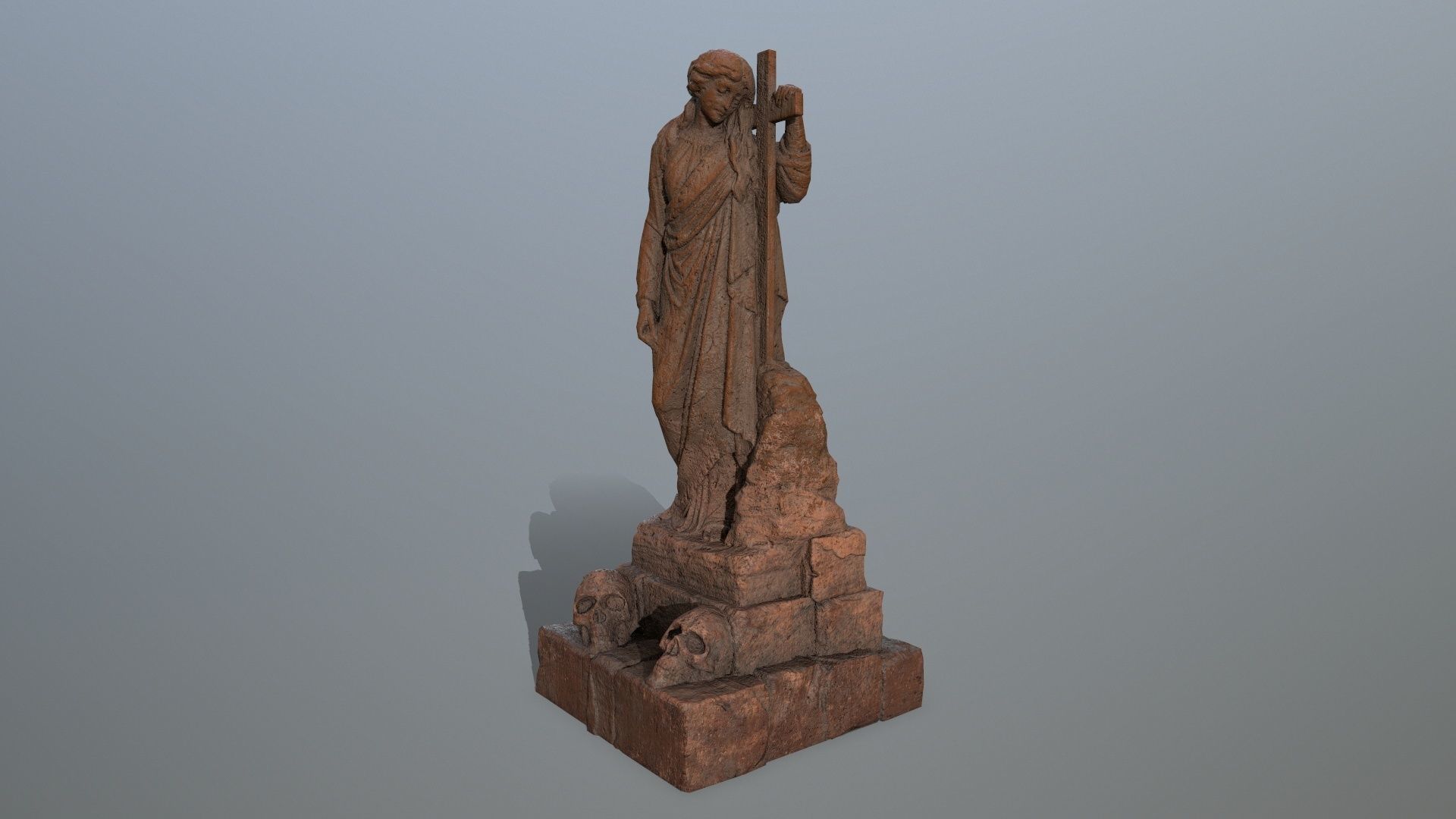 statue 5 aphrodite Low-poly 3D model_7