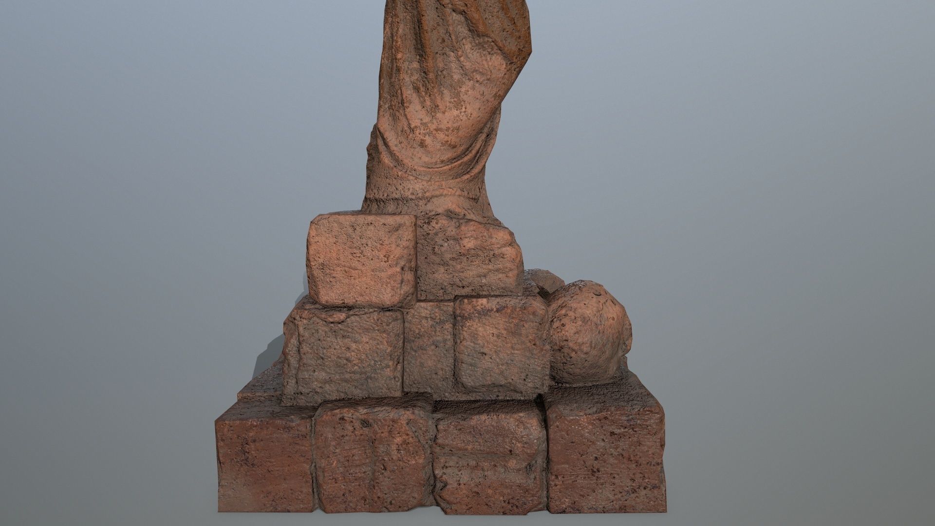 statue 5 aphrodite Low-poly 3D model_9