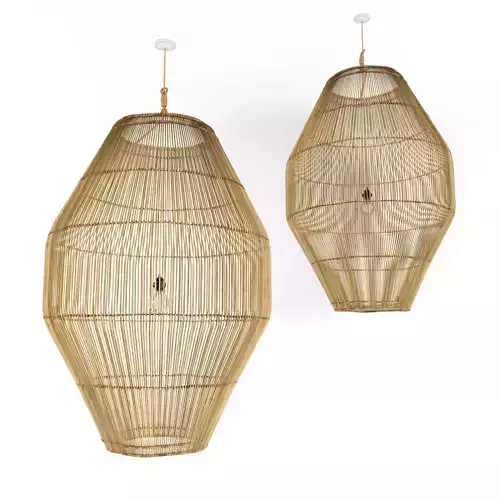bamboo lamp 32 3D model
