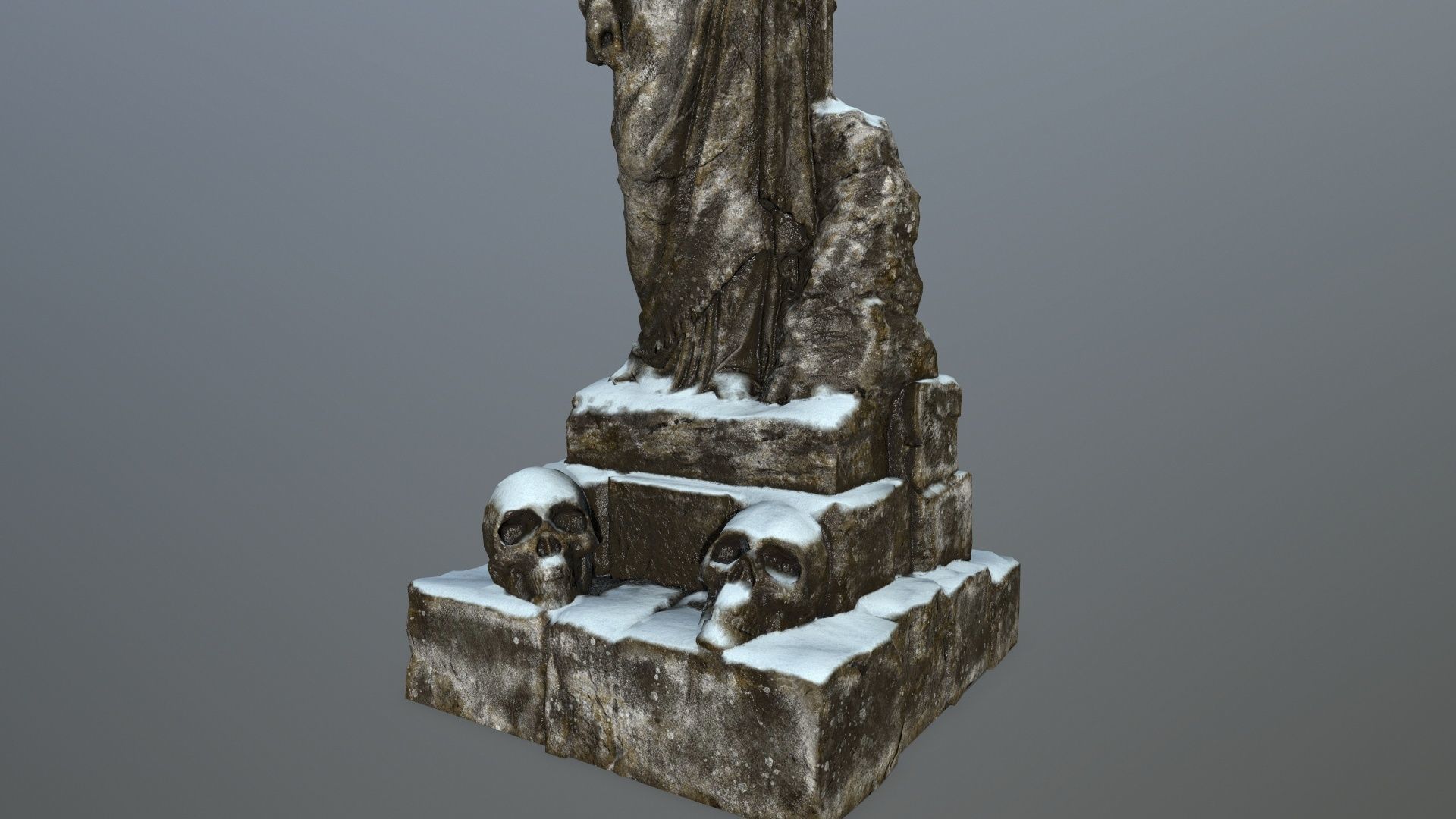 statue 5 Low-poly 3D model_11