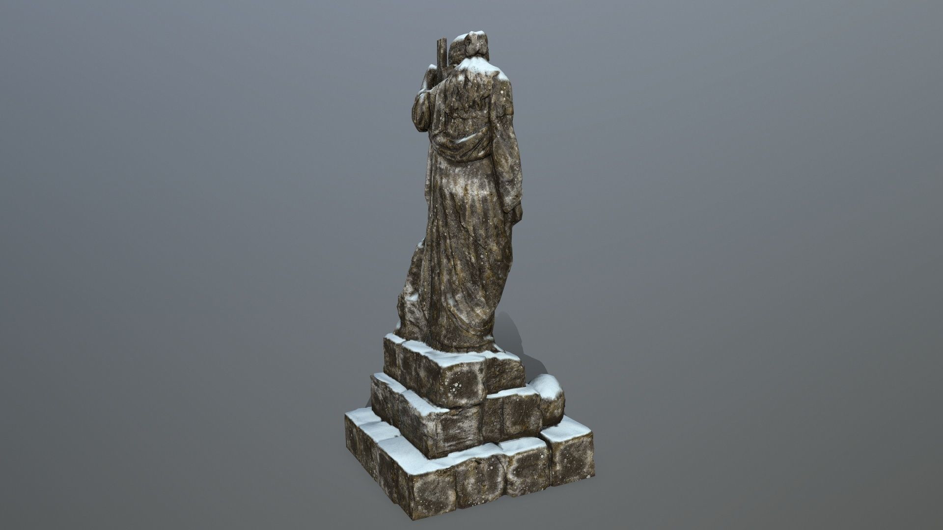 statue 5 Low-poly 3D model_2
