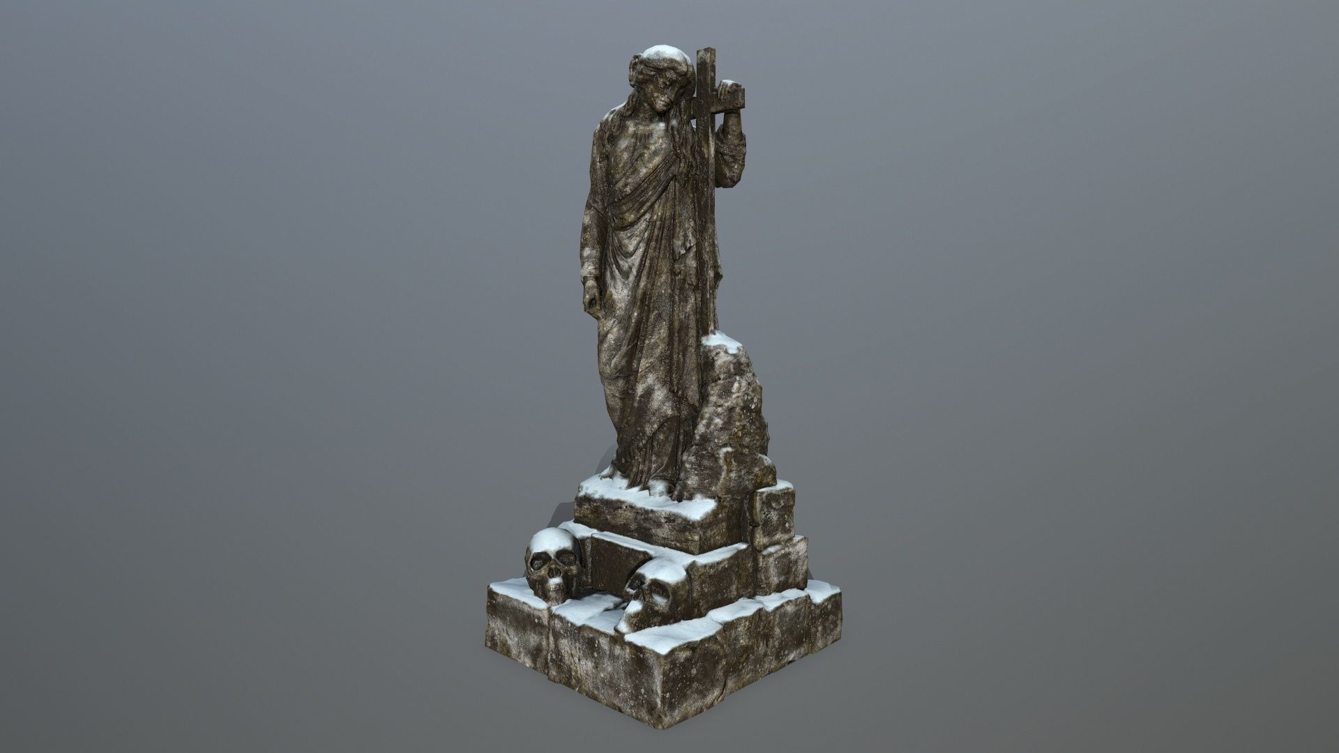 statue 5 Low-poly 3D model_6
