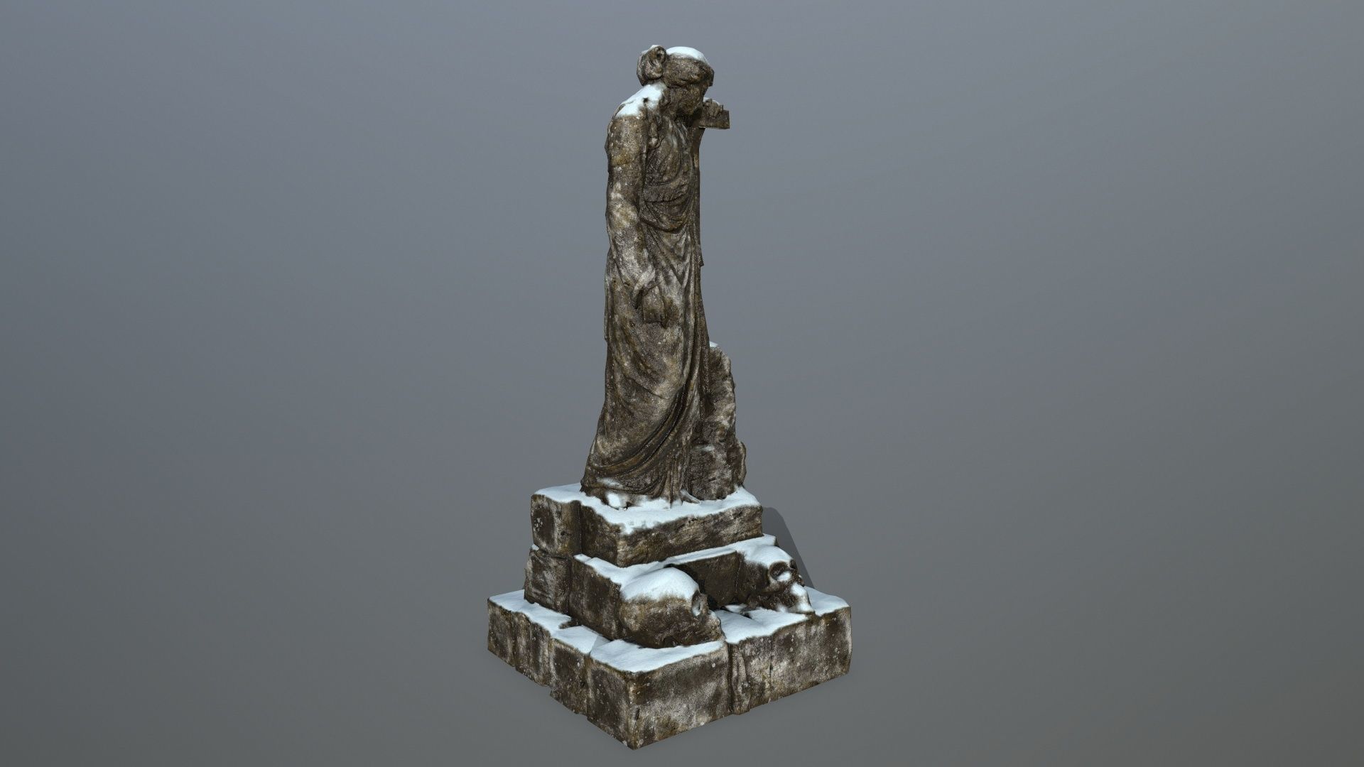statue 5 Low-poly 3D model_1
