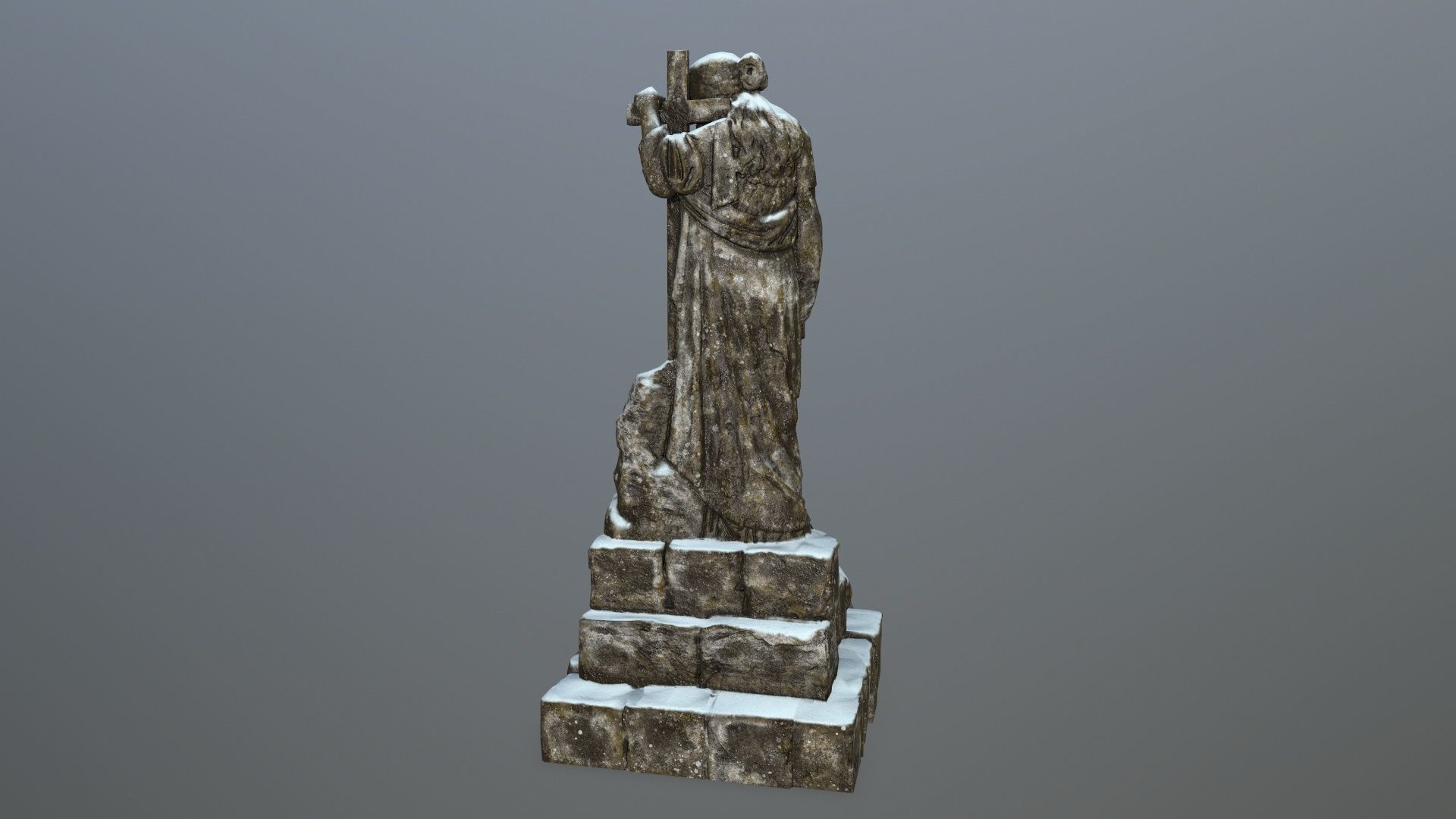 statue 5 Low-poly 3D model_3
