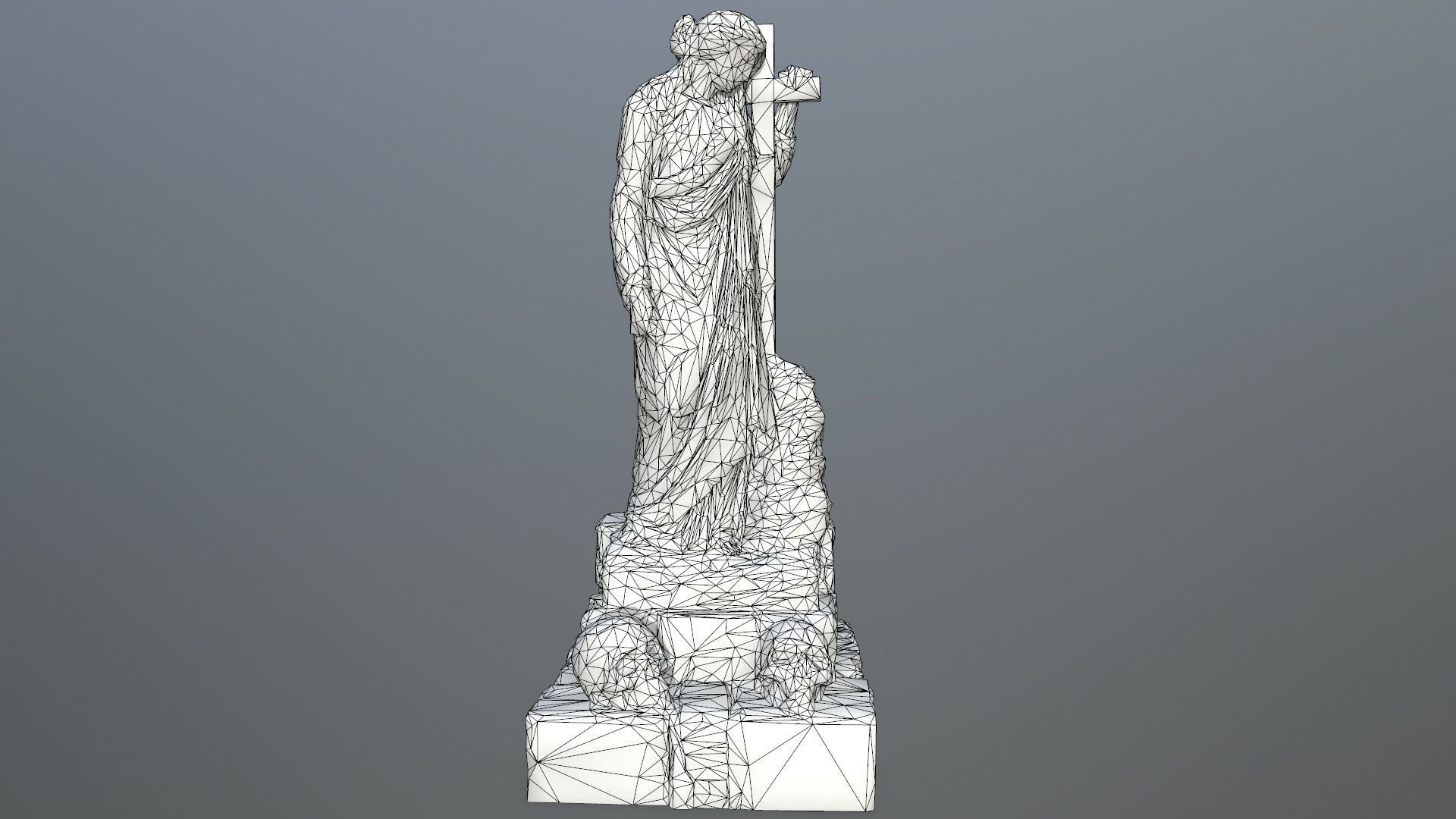 statue 5 Low-poly 3D model_14