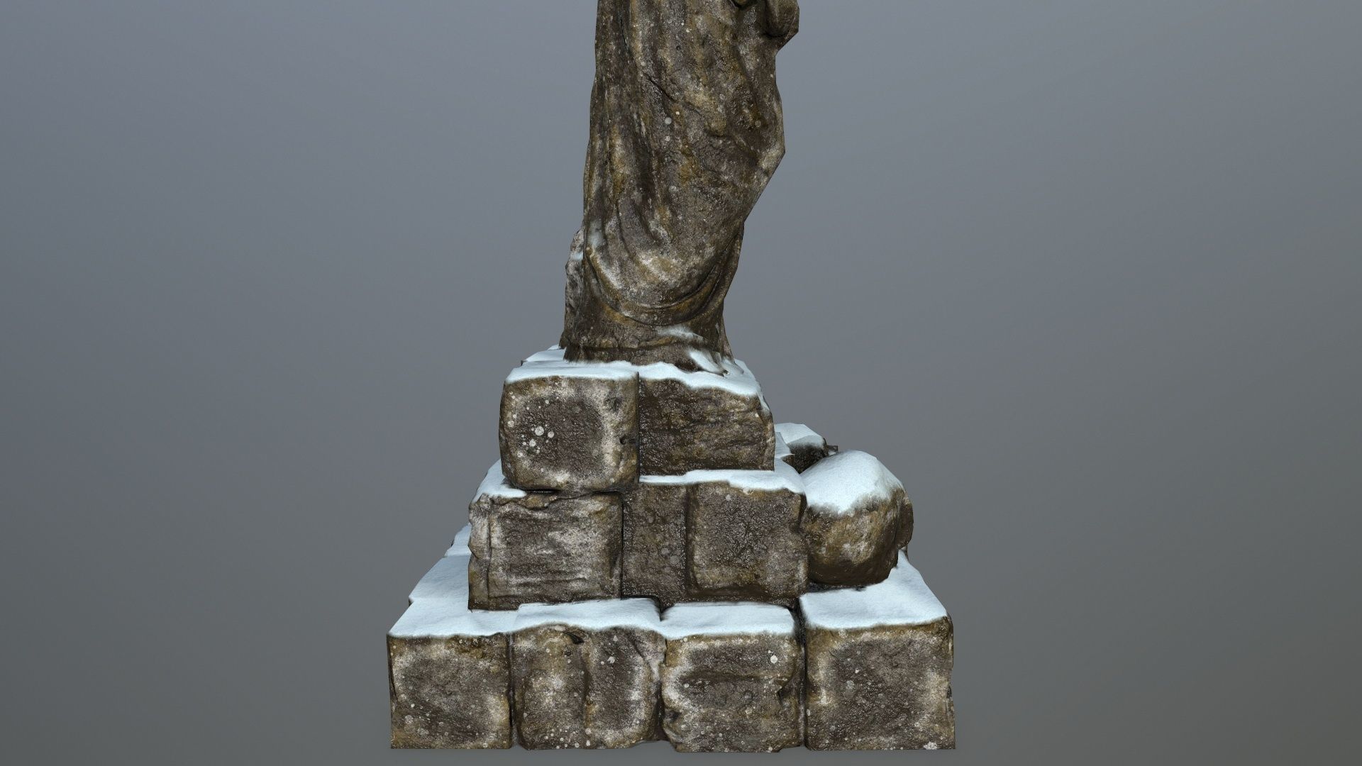 statue 5 Low-poly 3D model_8