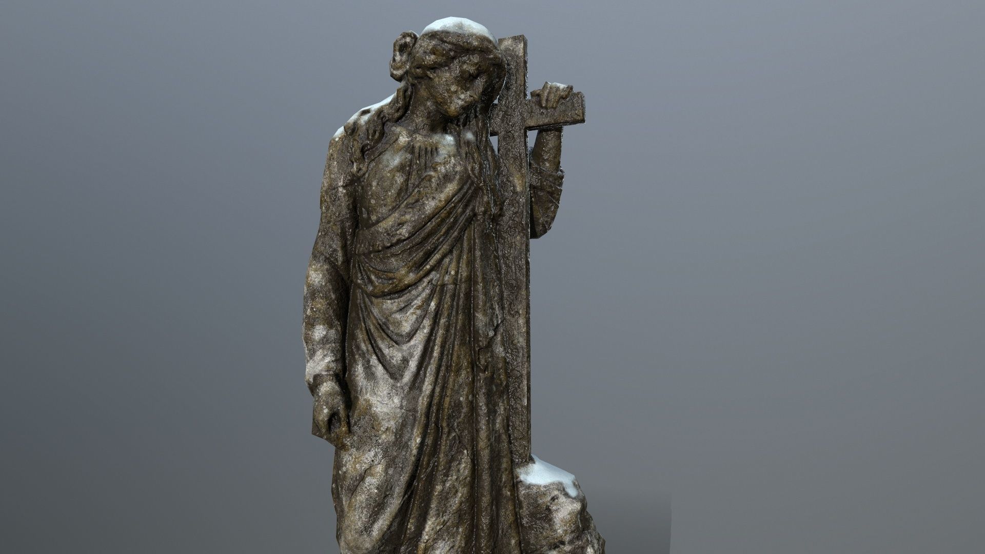 statue 5 Low-poly 3D model_13