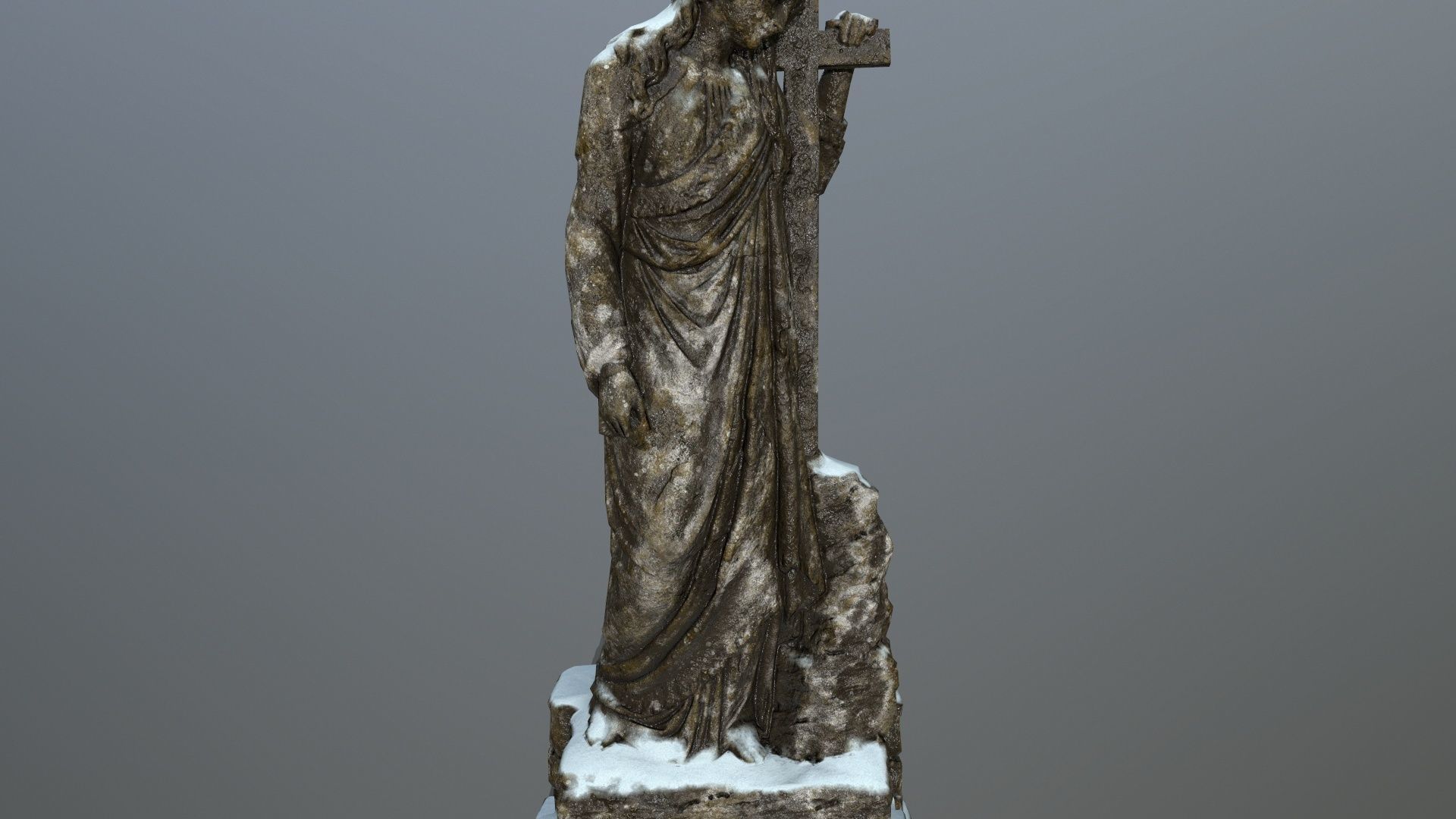 statue 5 Low-poly 3D model_12