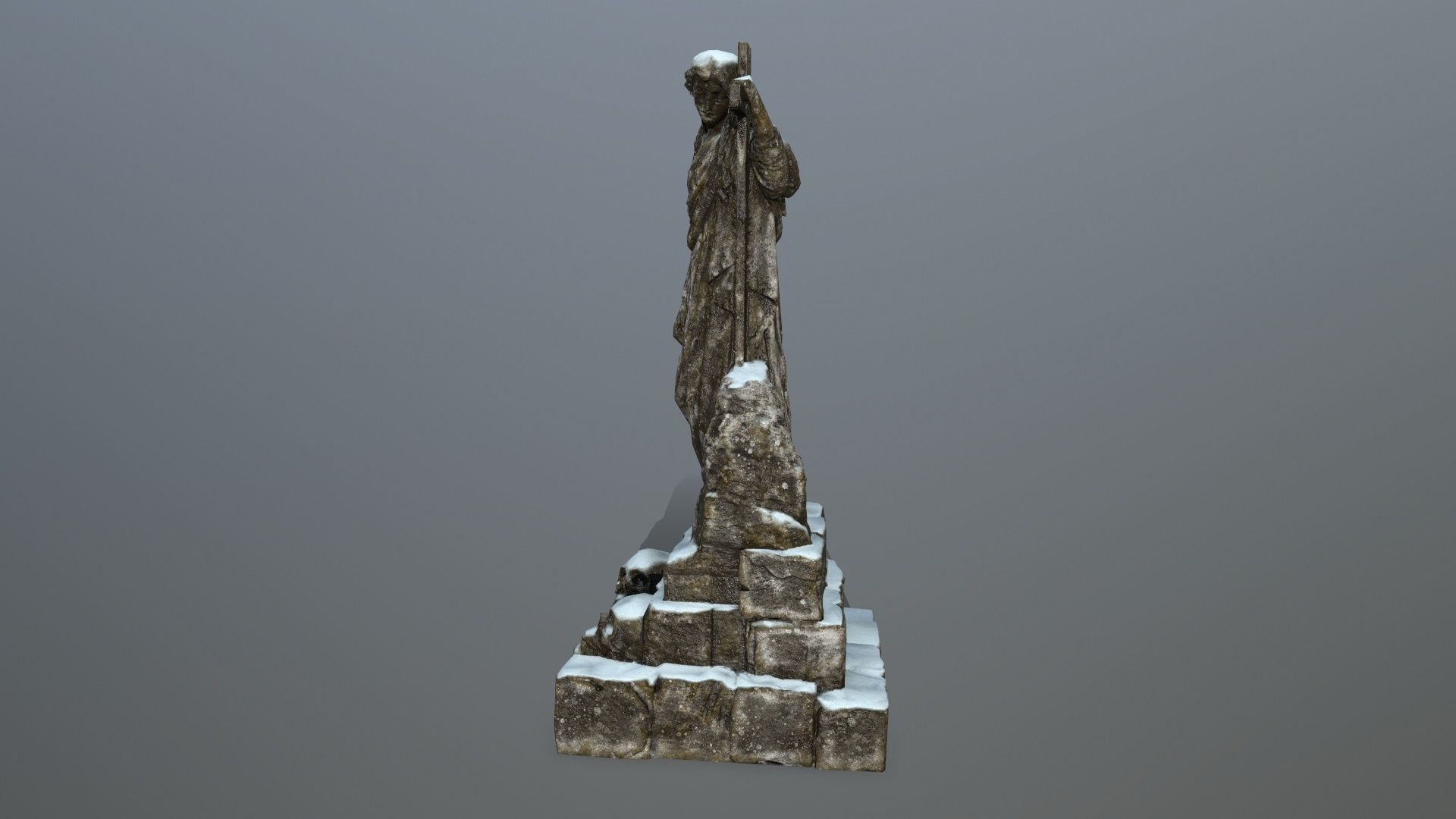 statue 5 Low-poly 3D model_5