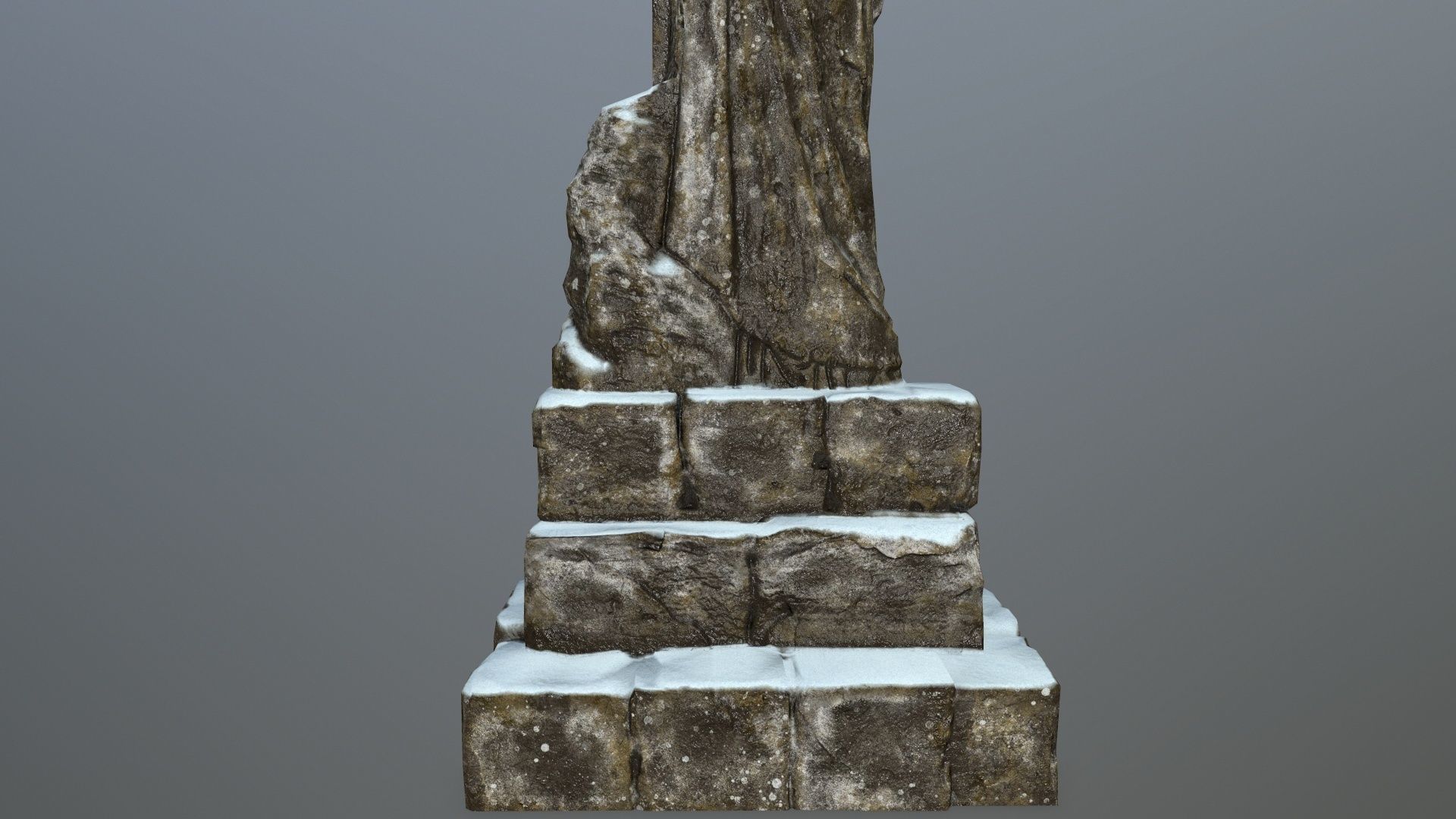 statue 5 Low-poly 3D model_9