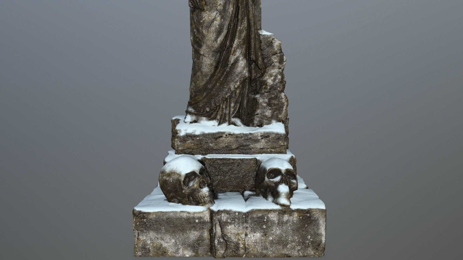 statue 5 Low-poly 3D model_7