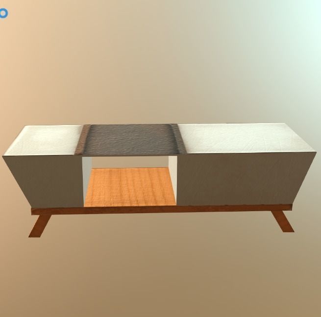Coffee Table 4 Low-poly 3D model_4