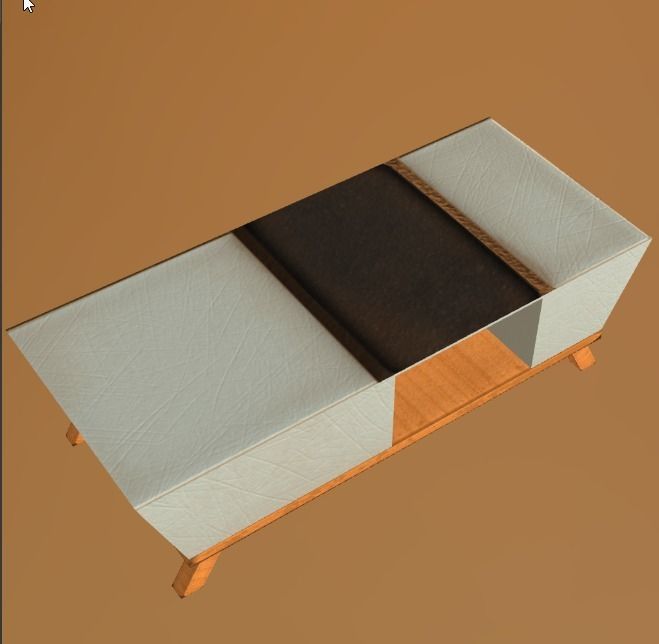 Coffee Table 4 Low-poly 3D model_2