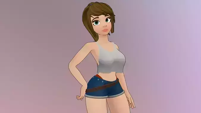 Stylized Female - Game and production ready model