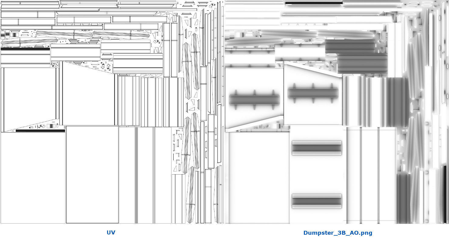 Dumpster 3B Low-poly 3D model_8