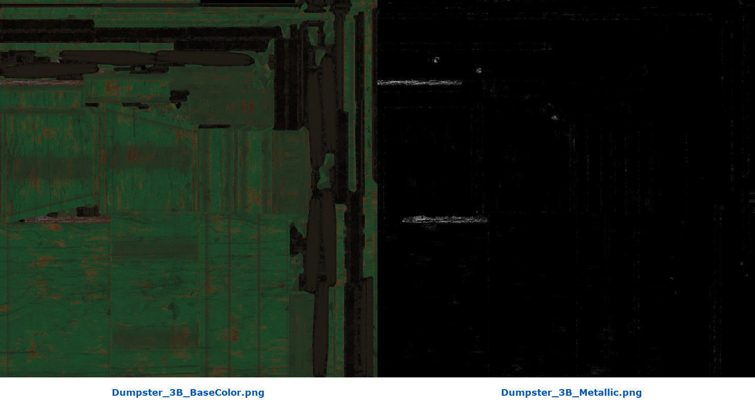 Dumpster 3B Low-poly 3D model_9