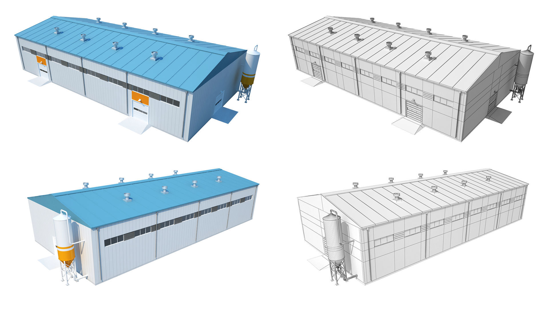 Industrial Buildings Collection 3D model_16
