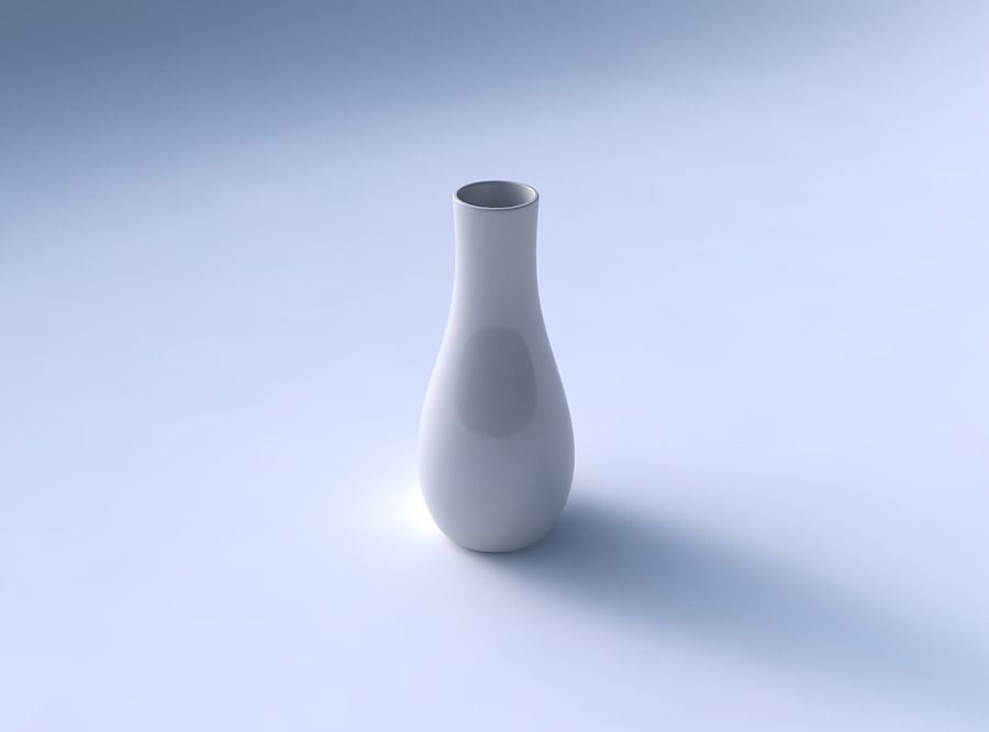 Vase curved smooth 3D print model_3