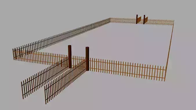 Open goat  fenchs free 3d model 