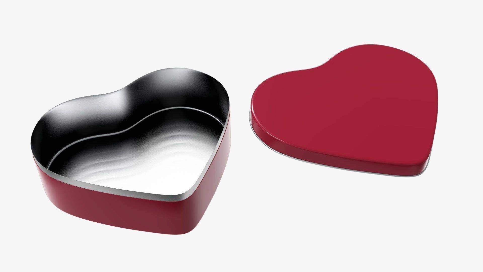 Metal tin can heart shaped 3D model_4