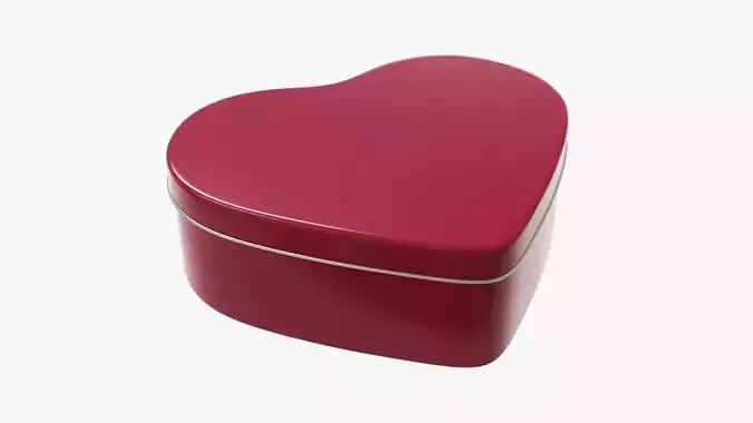Metal tin can heart shaped 3D model