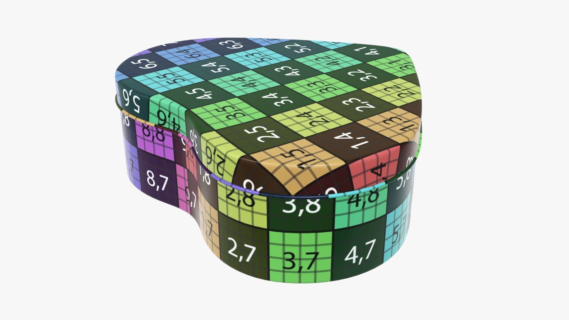 Metal tin can heart shaped 3D model_11