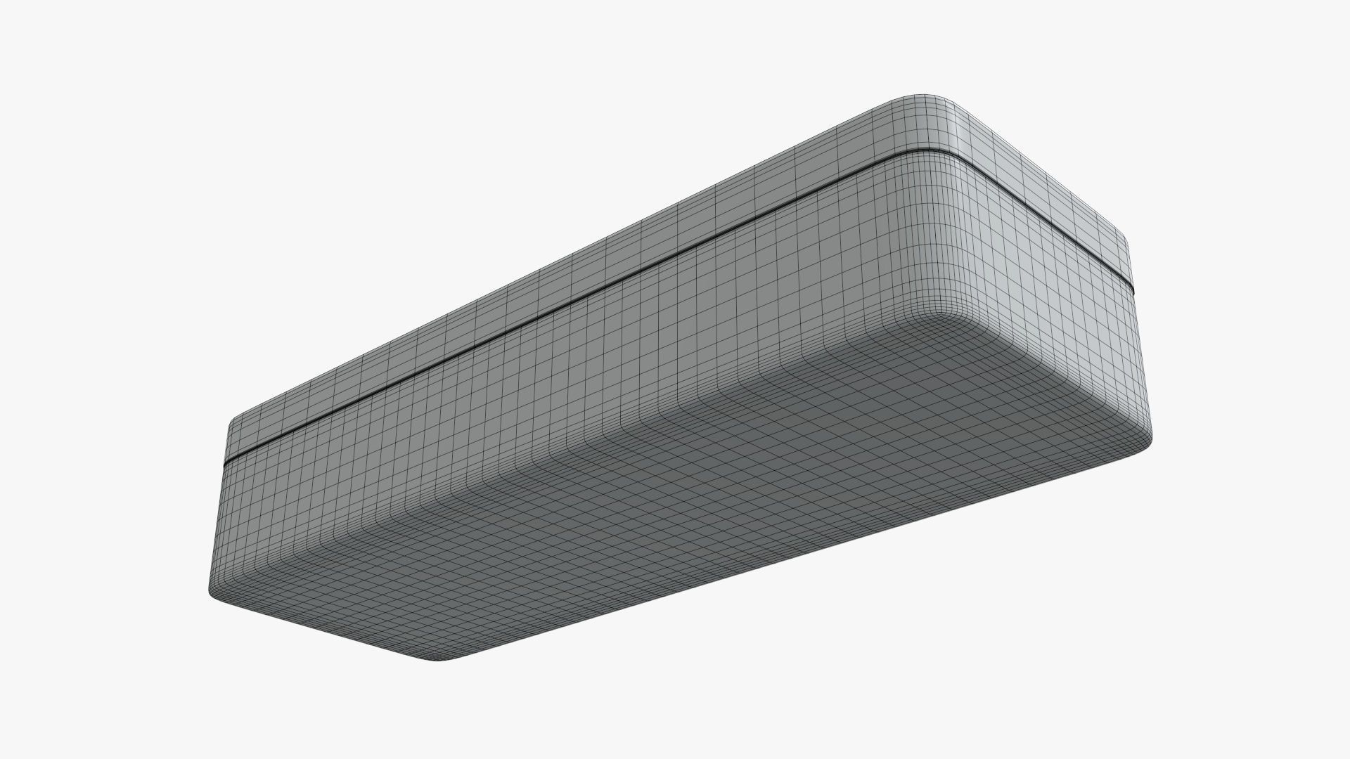 Metal tin can rectangular shaped 3D model_8