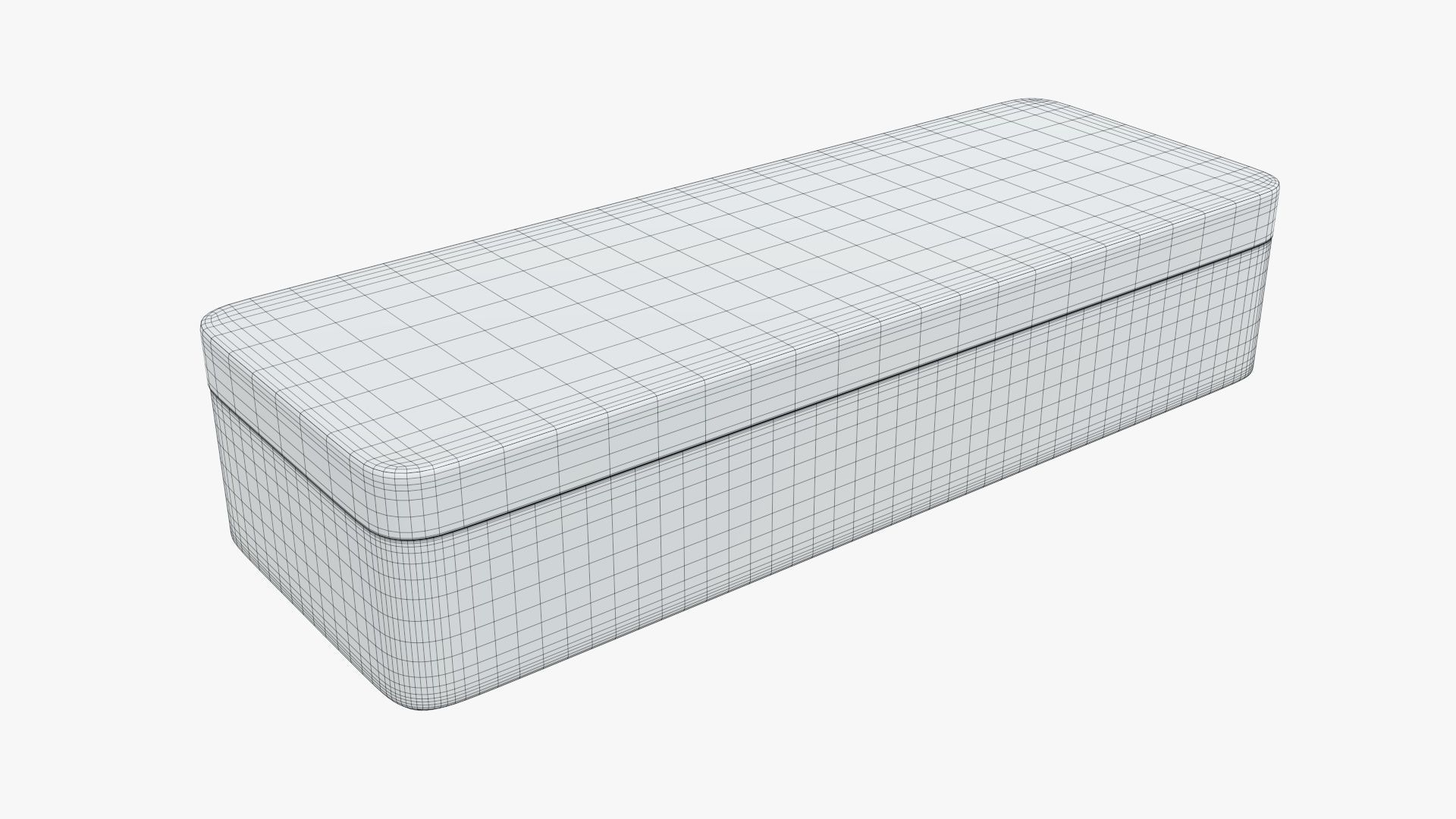 Metal tin can rectangular shaped 3D model_7