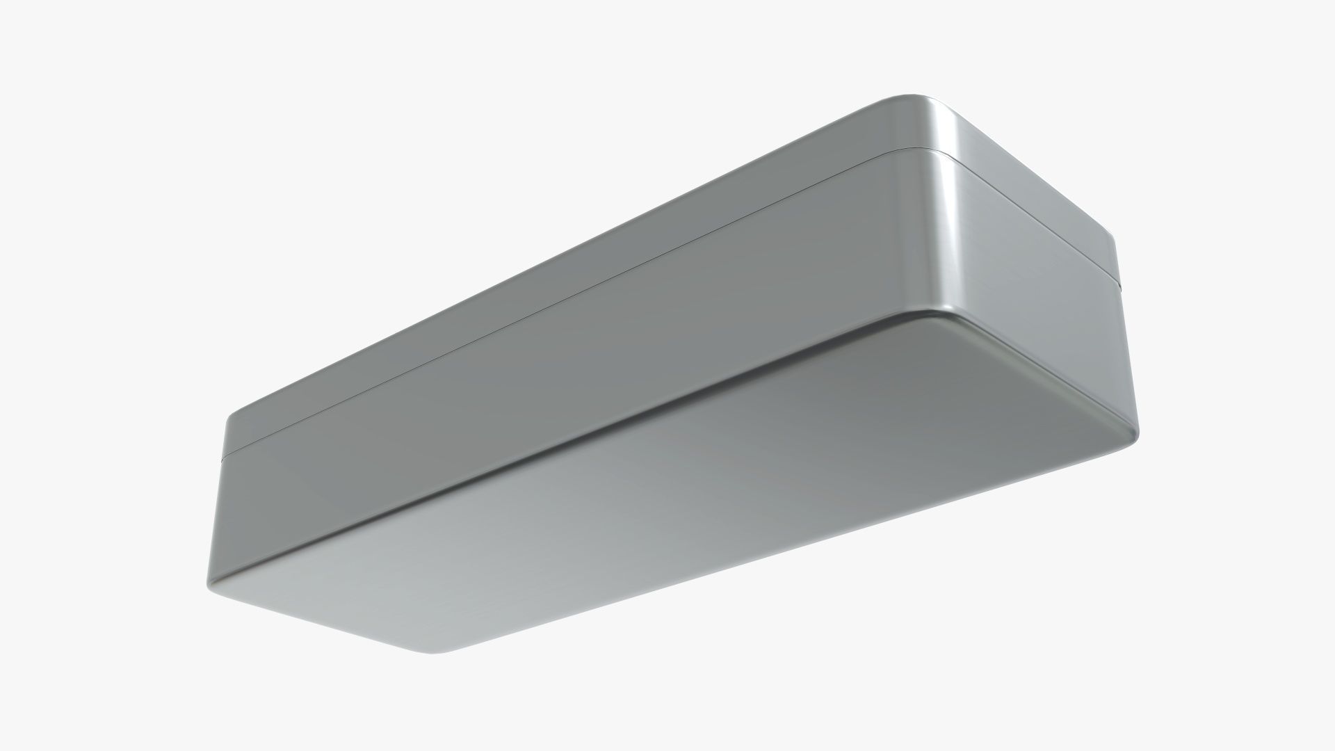 Metal tin can rectangular shaped 3D model_3