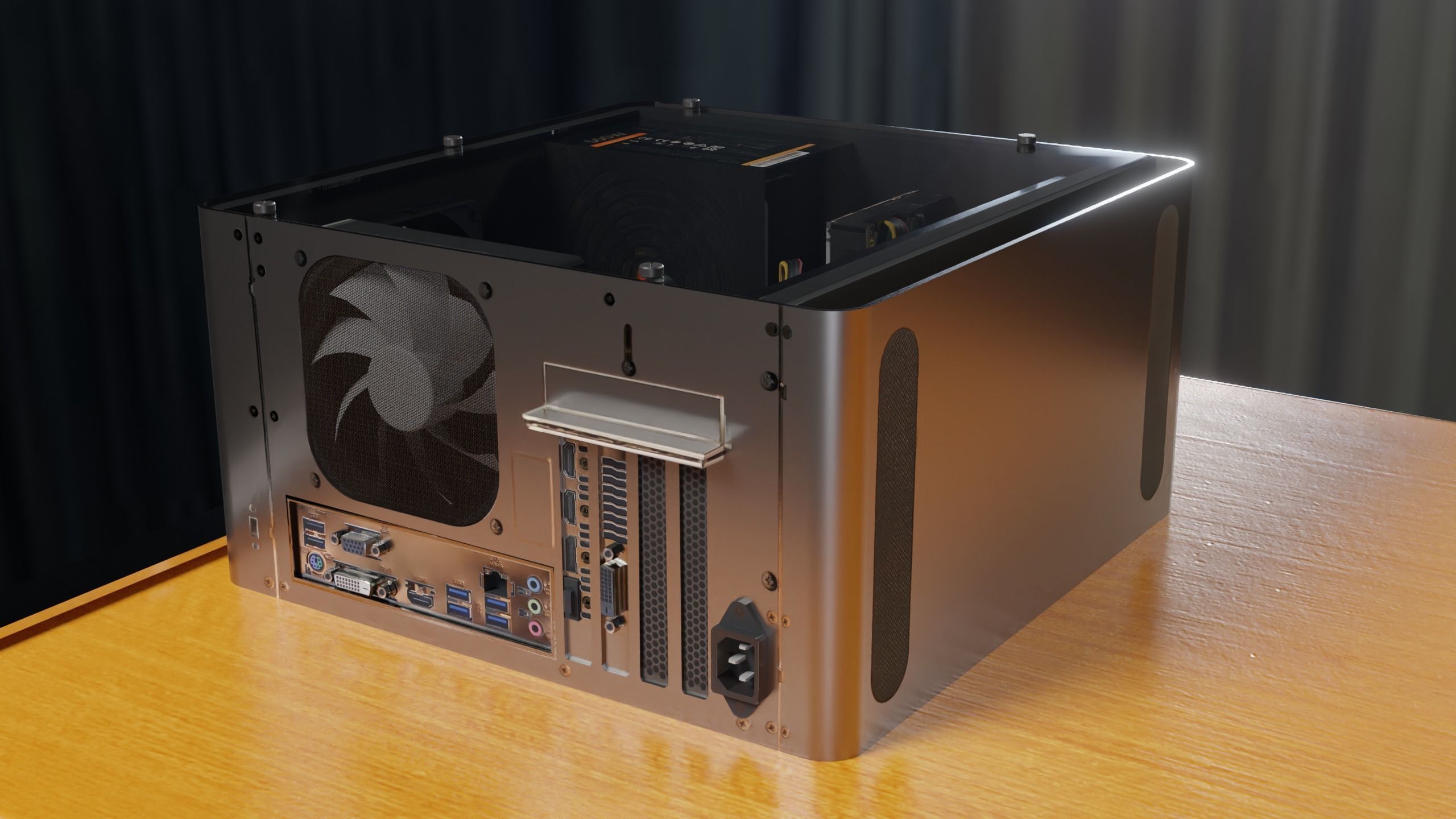 Clarity PC 4K PBR Model with Desk Low-poly 3D model_8